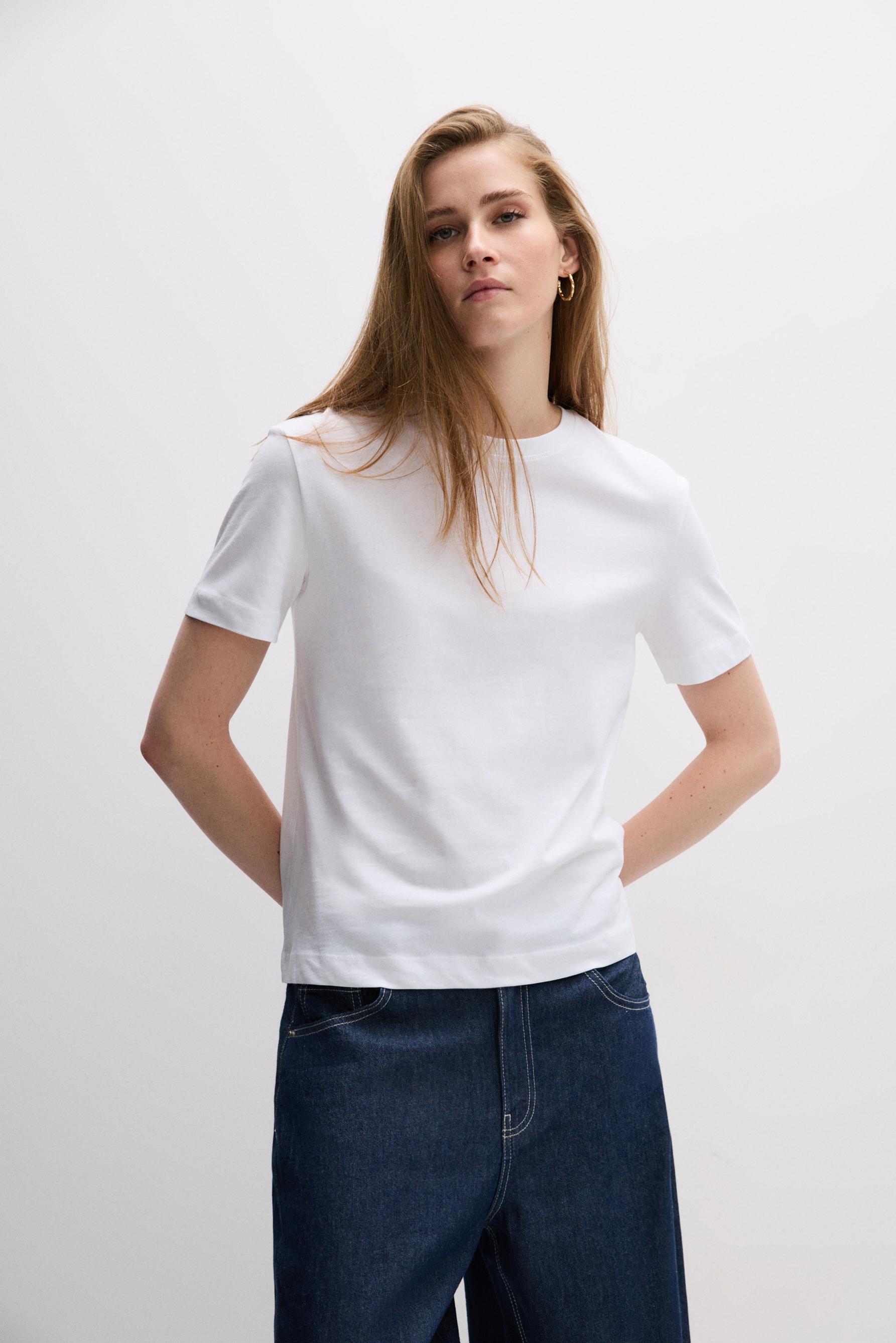 2-pack of basic round neck T-shirts — BLACK