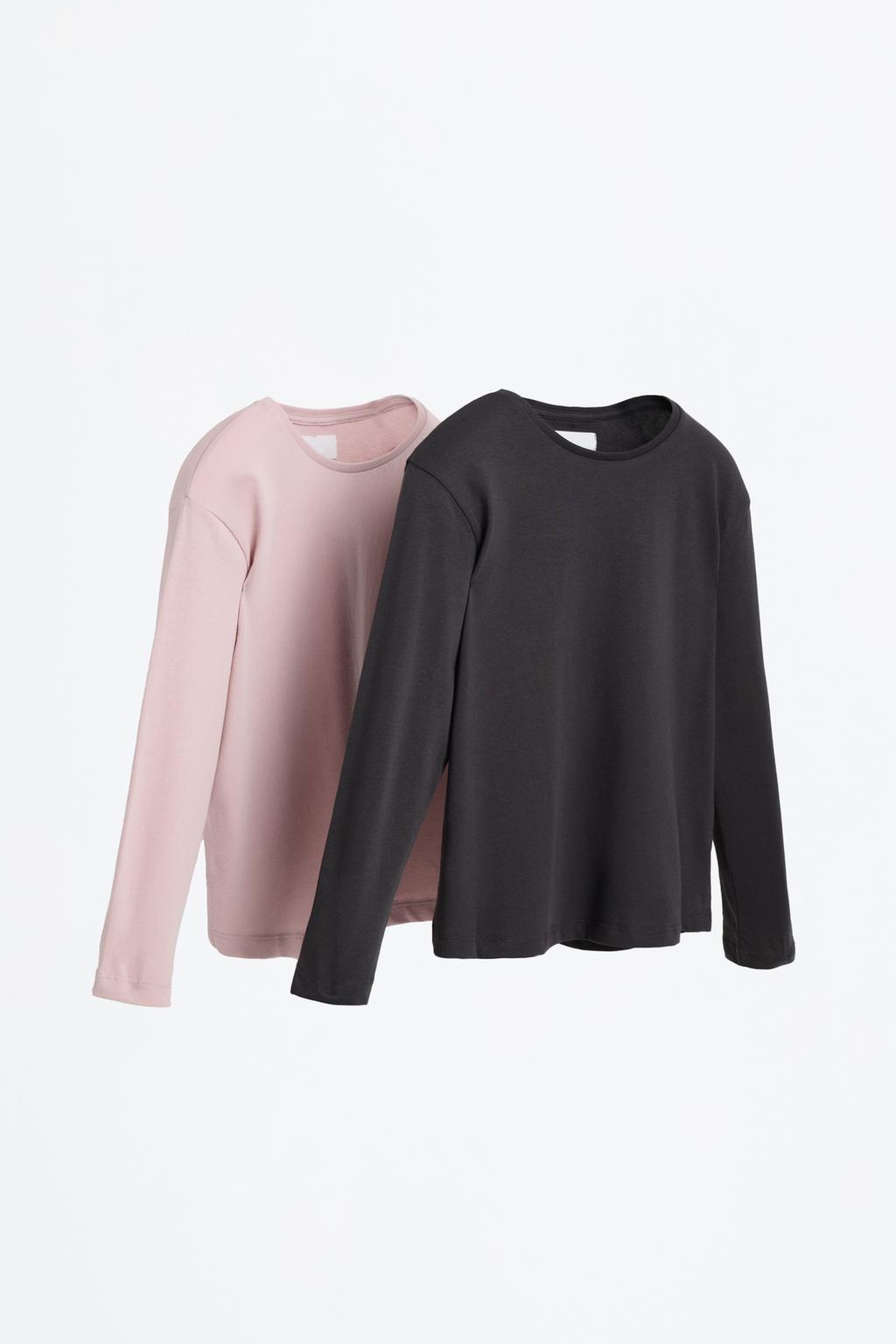 Pack of 2 basic long sleeve T-shirts