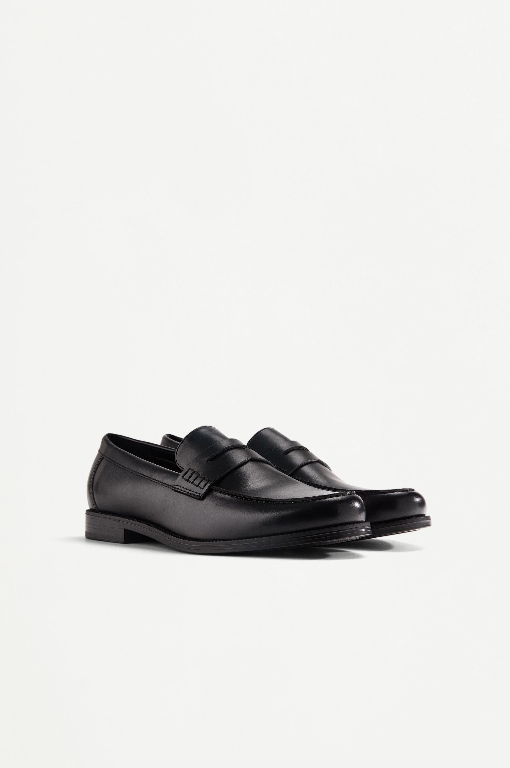Tailored Penny Loafers — BLACK
