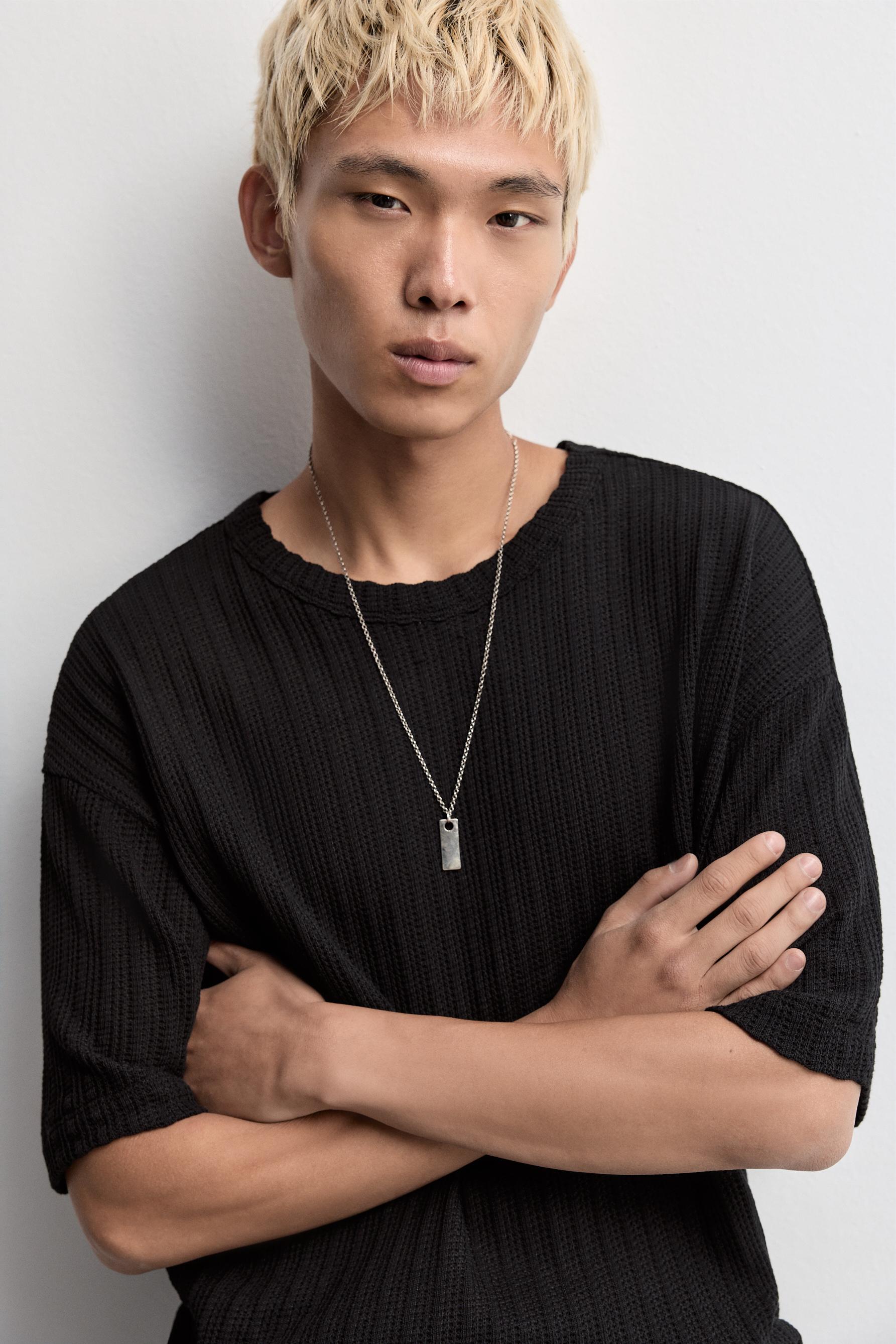 Texture T-shirt — BLACK