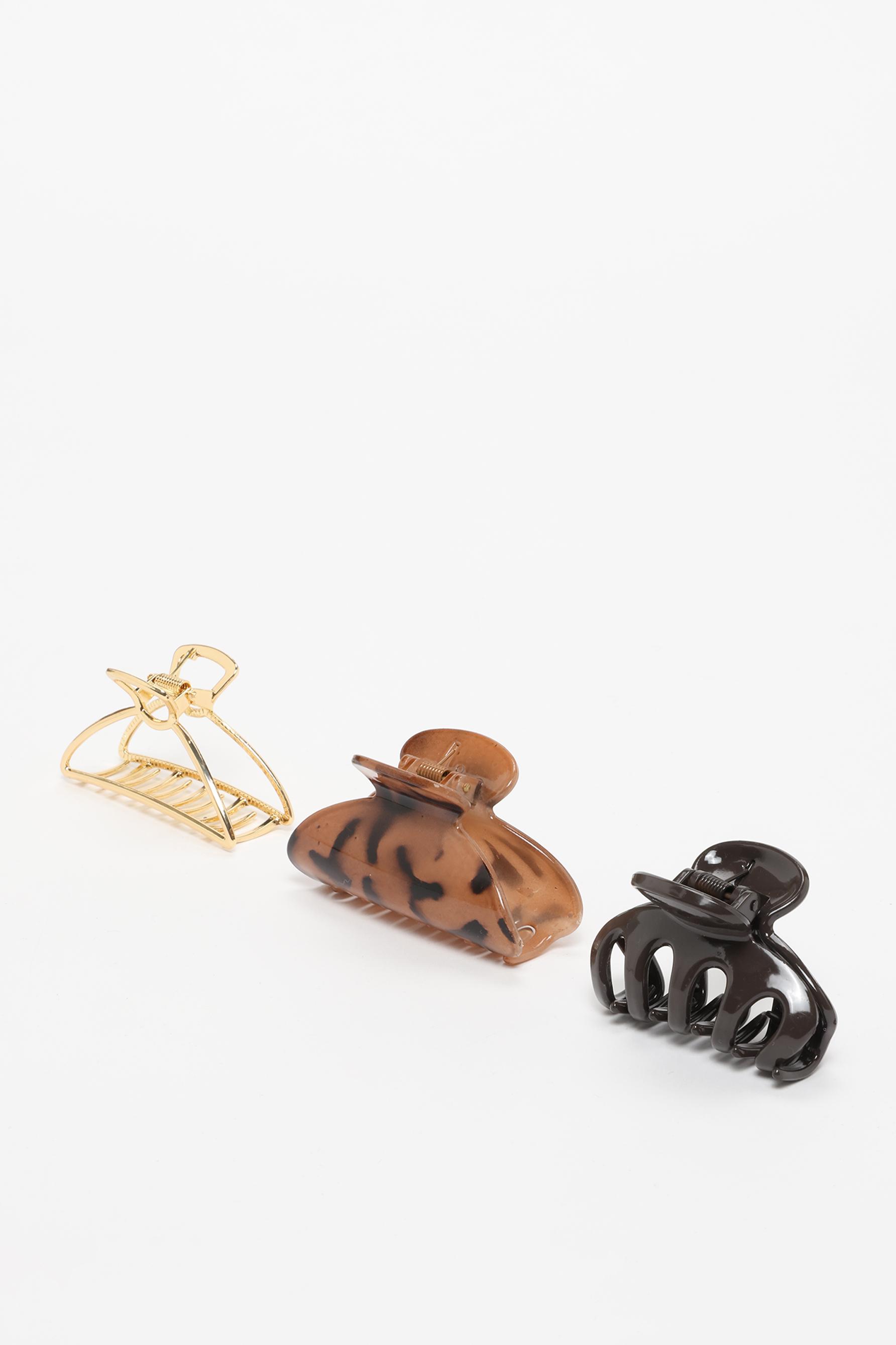 Set of 3 assorted hair clips — VARIOUS