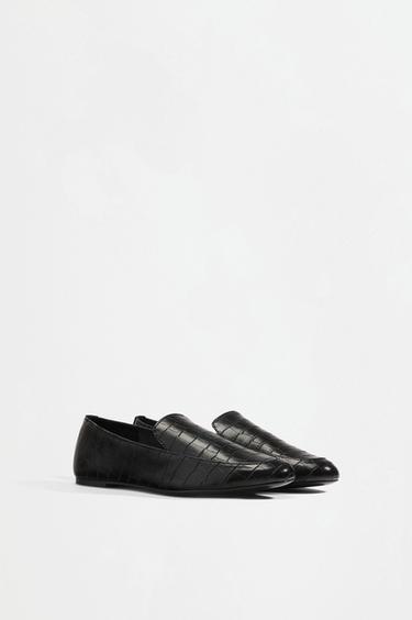 Crocodile-effect loafer — BLACK 2