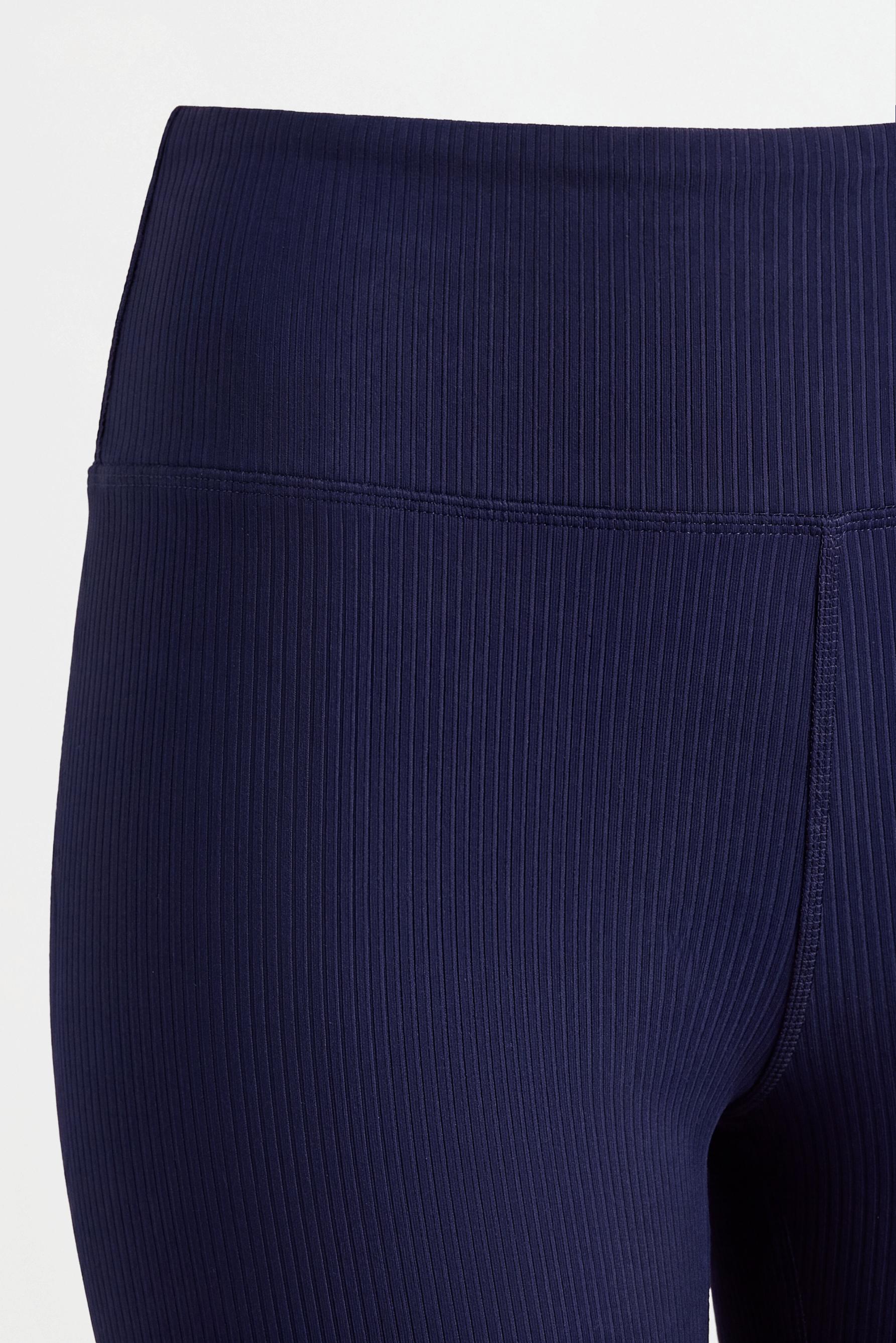 Ribbed sports leggings — DARK BLUE