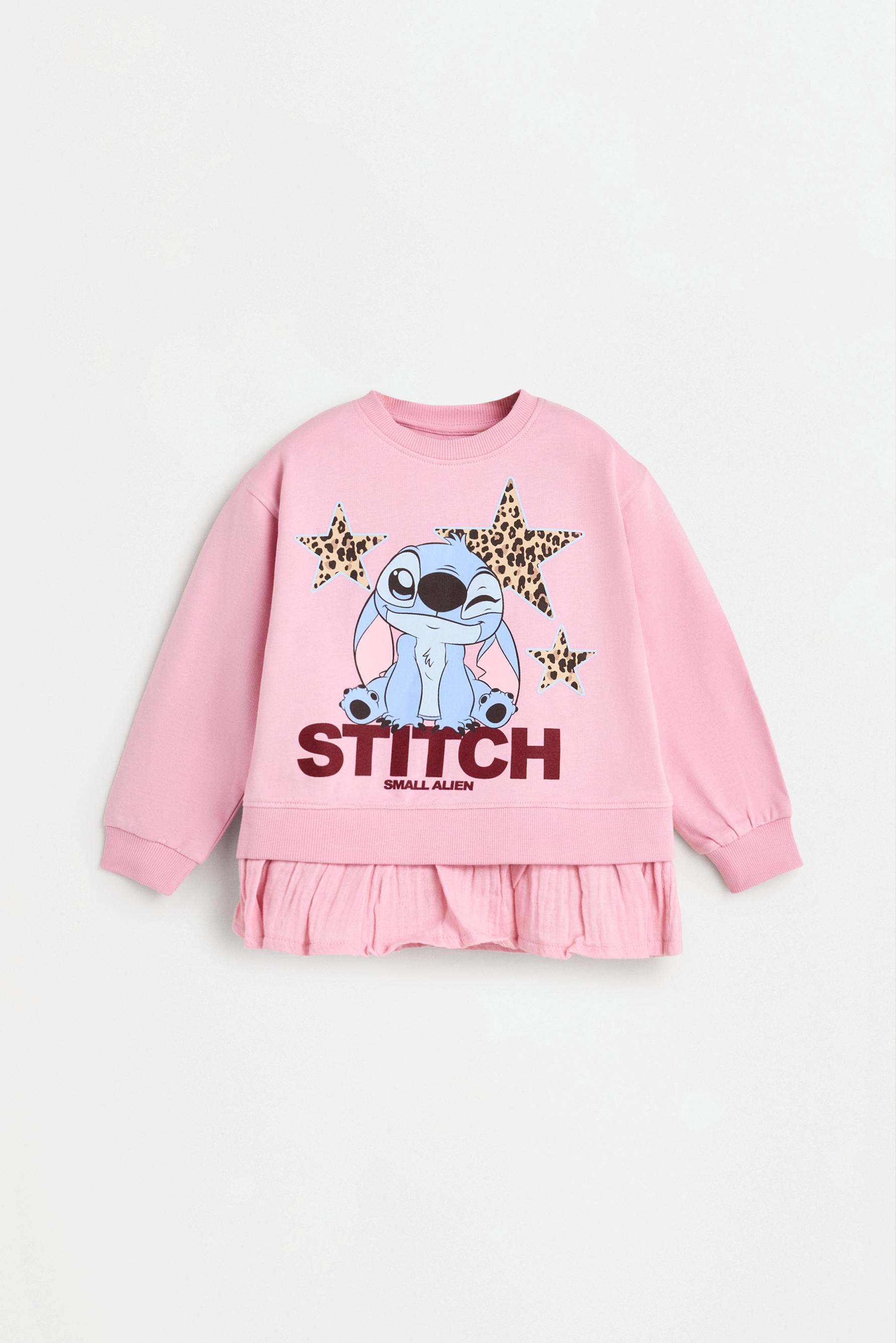 Stitch ©Disney ruffle sweatshirt and leggings co-ord — MEDIUM PINK