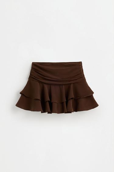 Soft ruffle short skirt — OCHRE 6