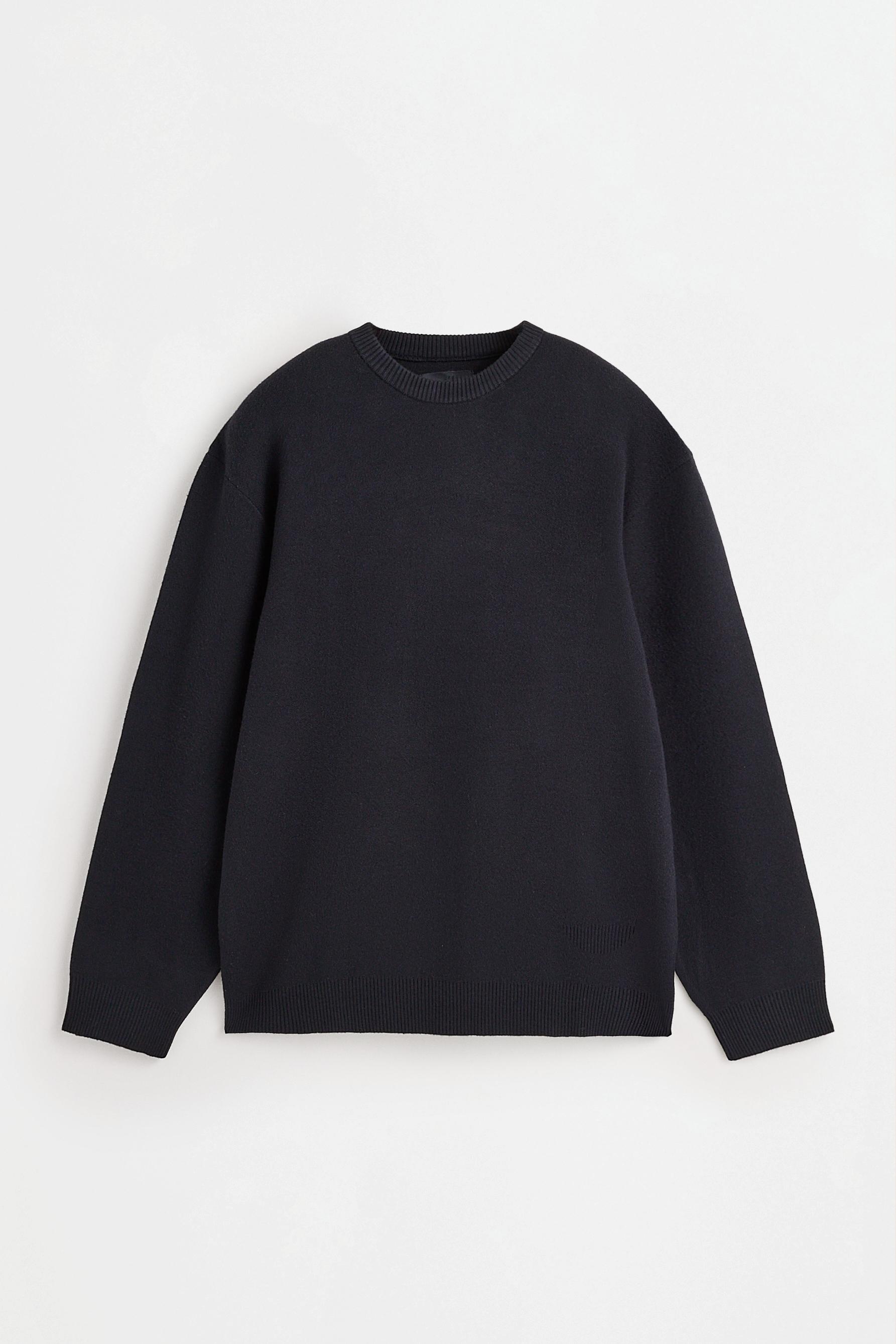 Soft knit sweater — BLACK