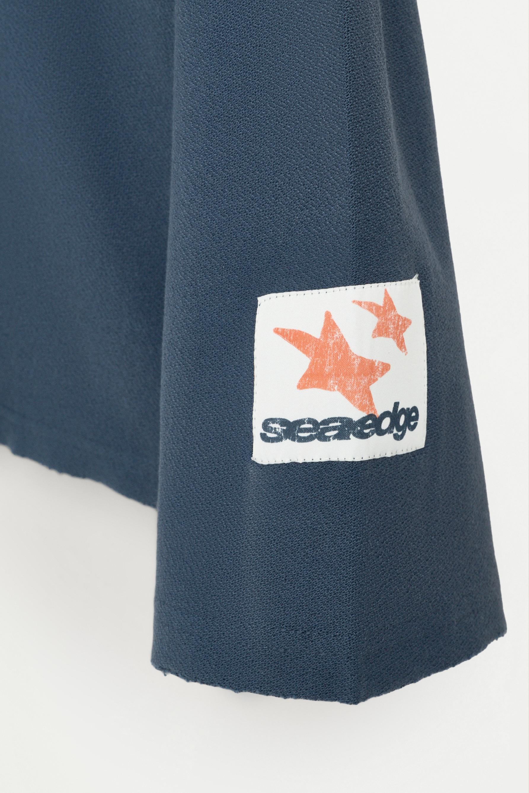 Textured patch T-shirt — FADED BLUE