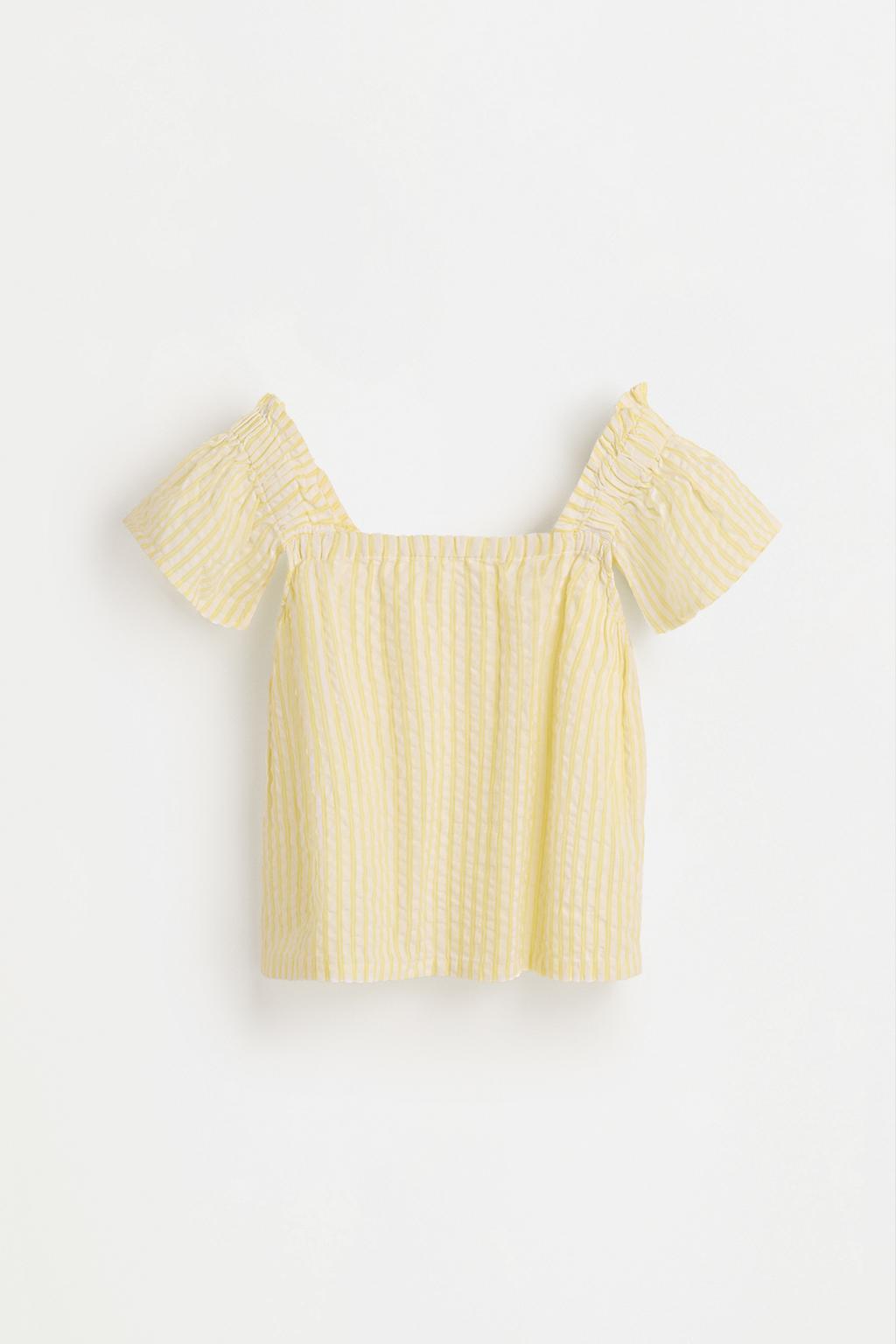 Striped seersucker top – Lefties – صورة المنتج