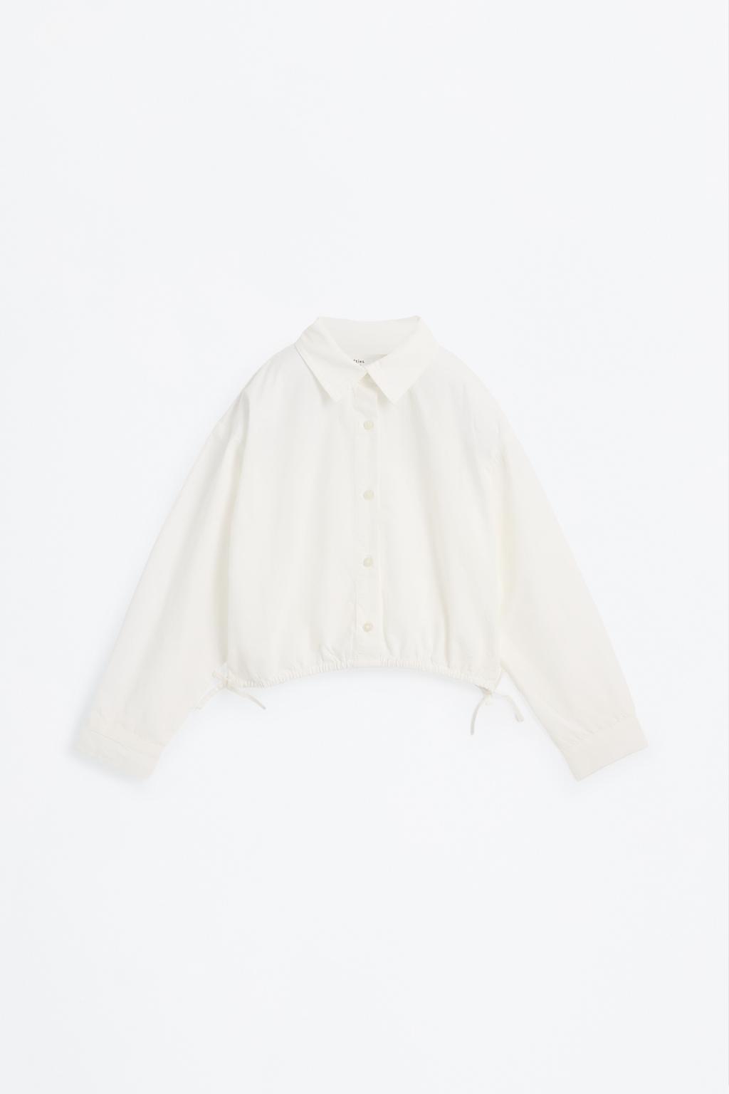 Poplin shirt with bow detail