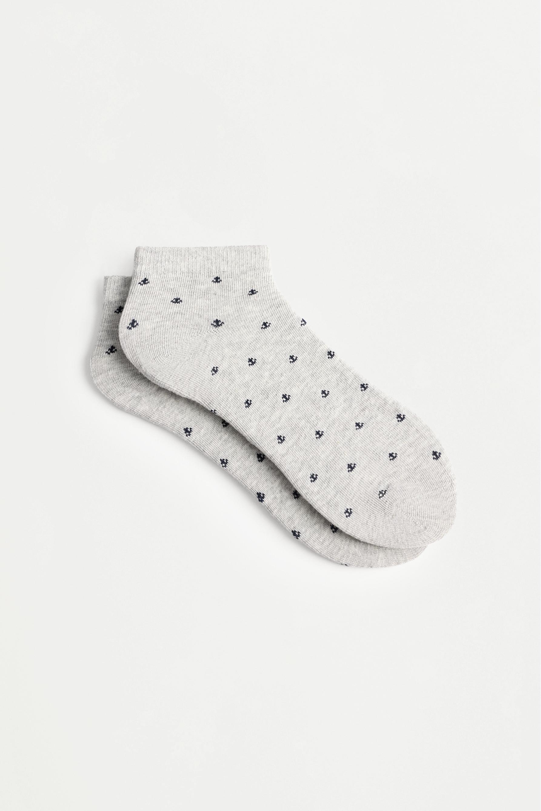 Contrast ankle socks (4-pack) — NAVY