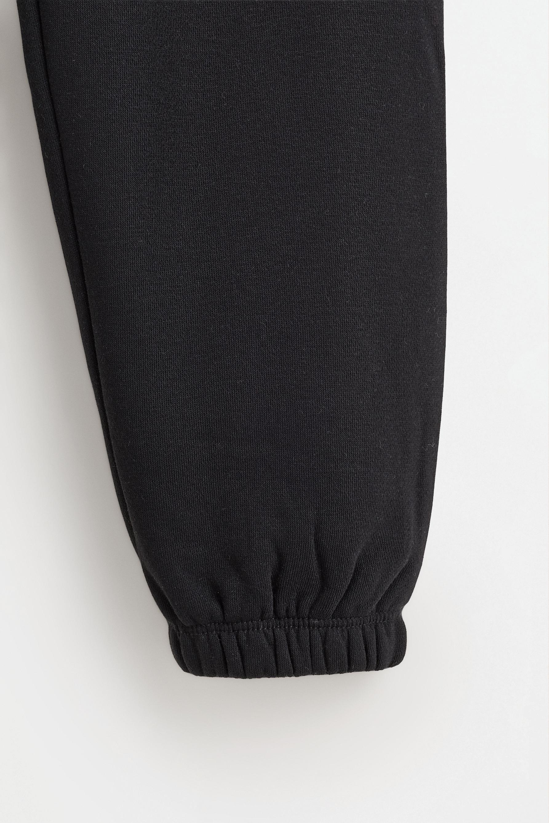 Pack of 2 plain plush trousers — BLACK
