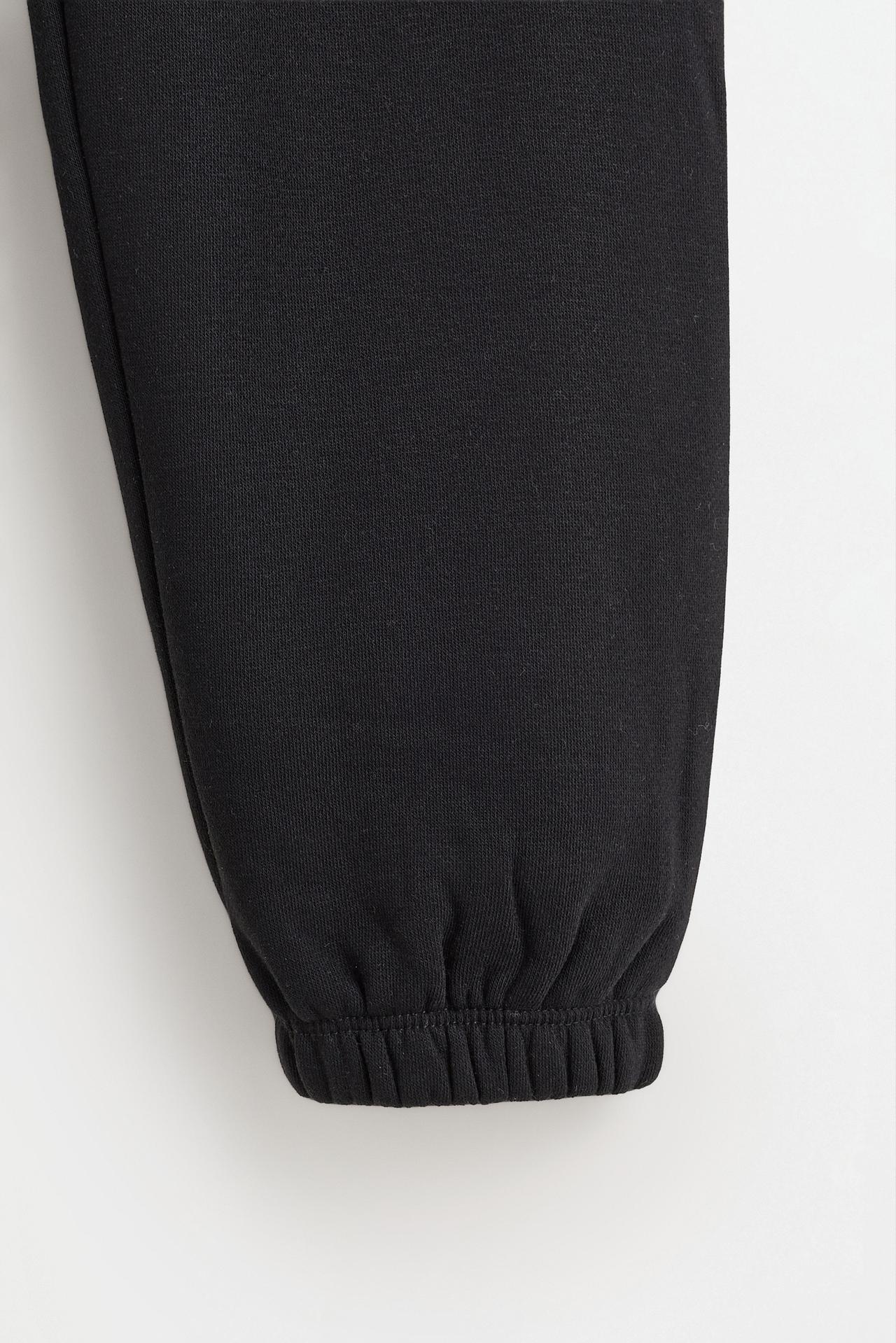 Pack of 2 plain plush trousers — BLACK