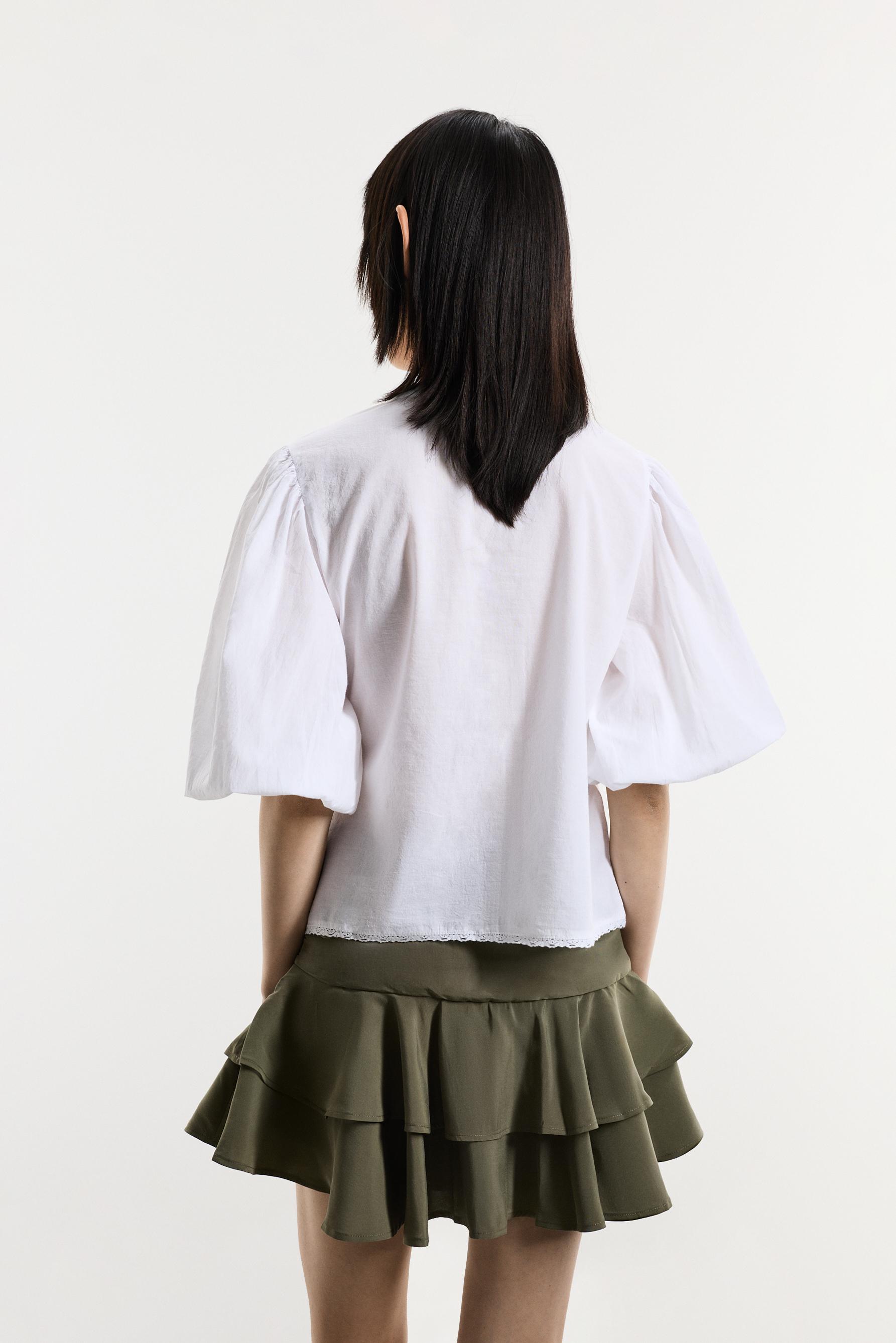 Embroidered shirt — WHITE