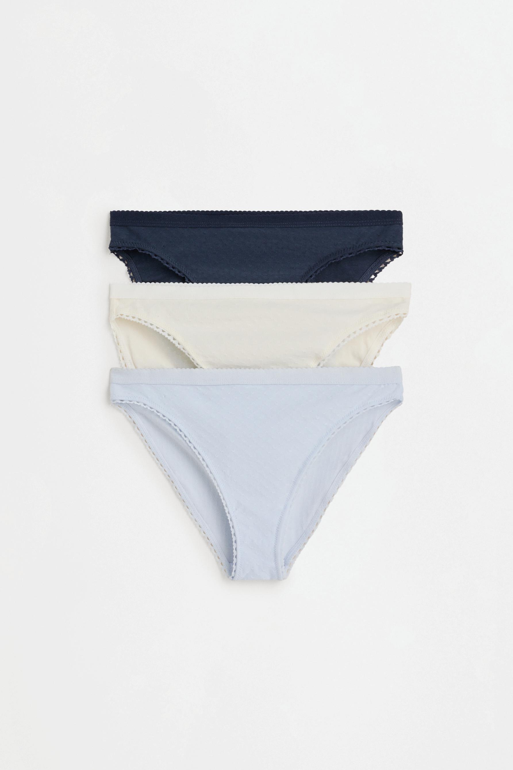 Classic dotted mesh briefs (3-pack) — SKY BLUE