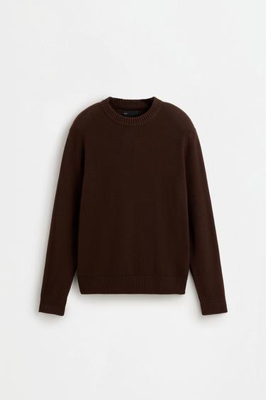 Textured knit sweater — CHOCOLATE 6
