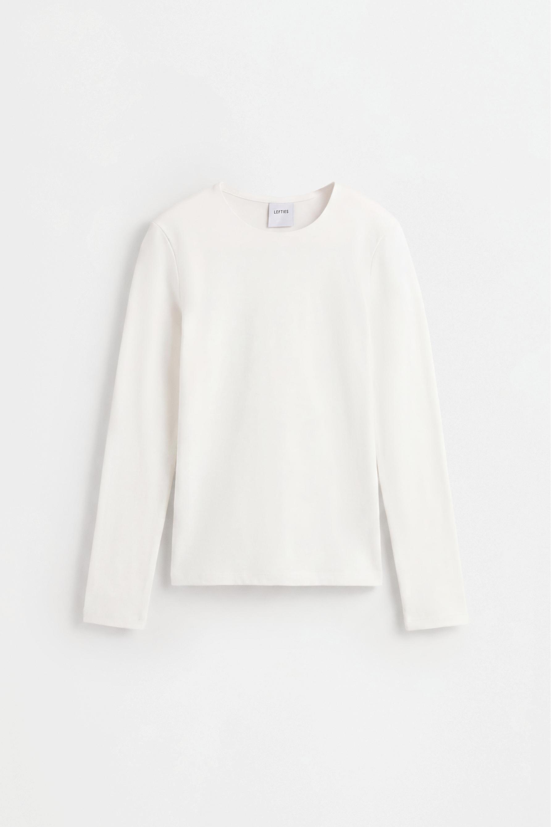 Long sleeve V-neck T-shirt — OFF WHITE