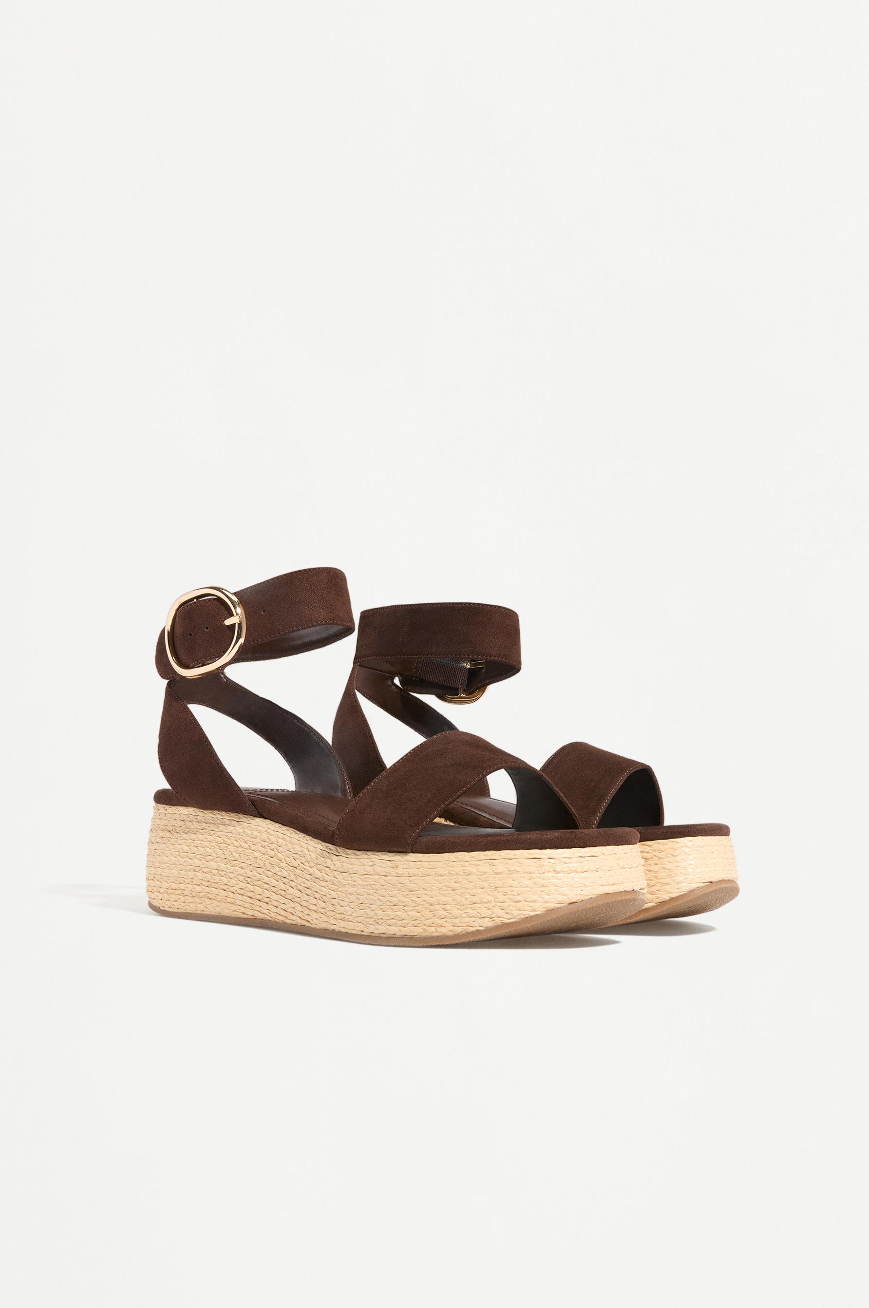 Platform sandal — BROWN