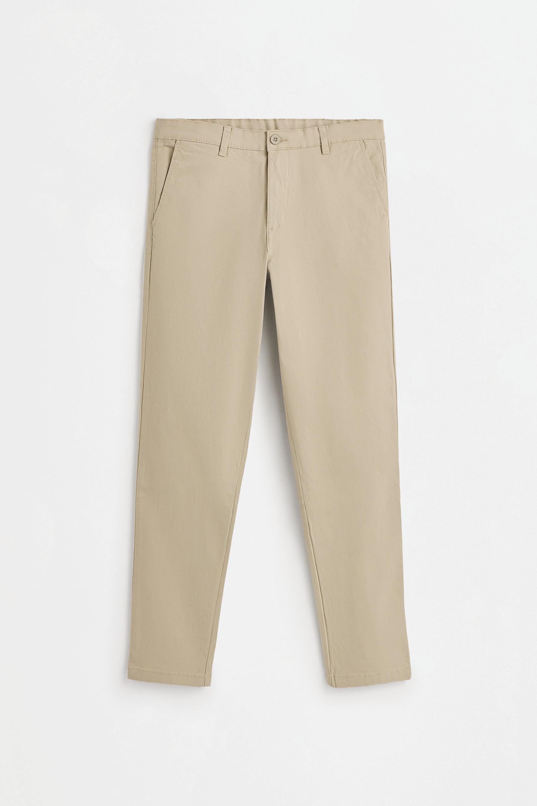Skinny fit chino trousers — BEIGE