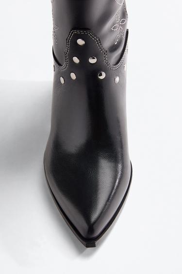 Cowboy studded boot — BLACK 4