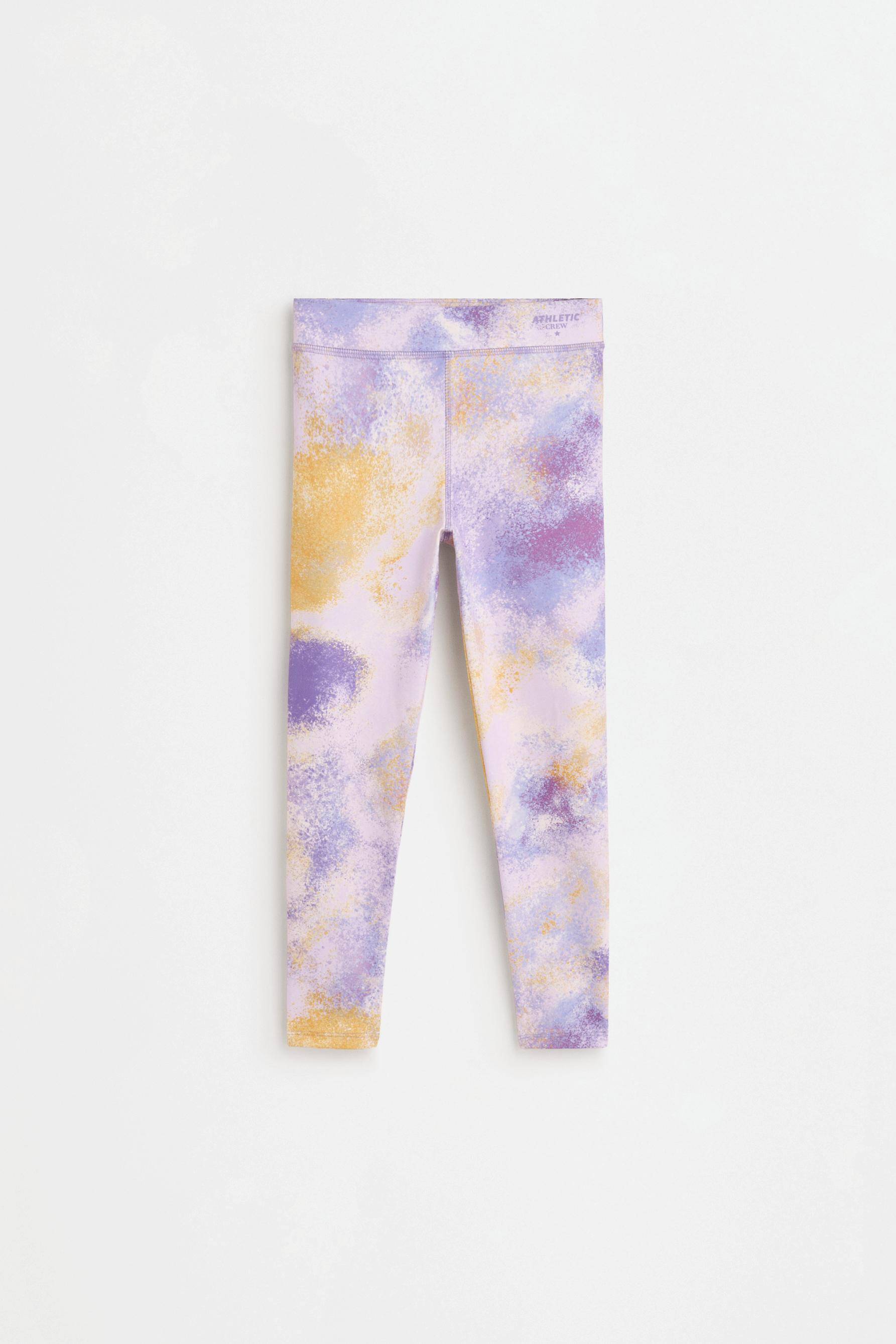 Printed sports leggings — MAUVE