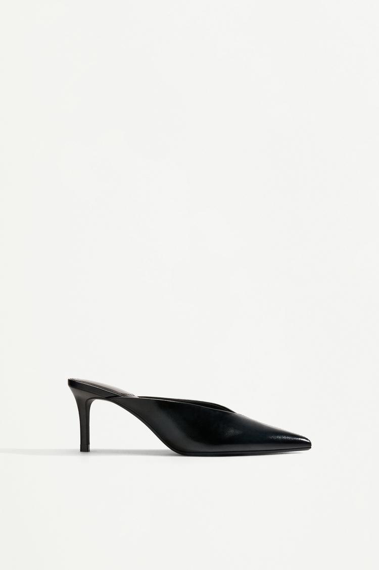 Slingback heels — BLACK
