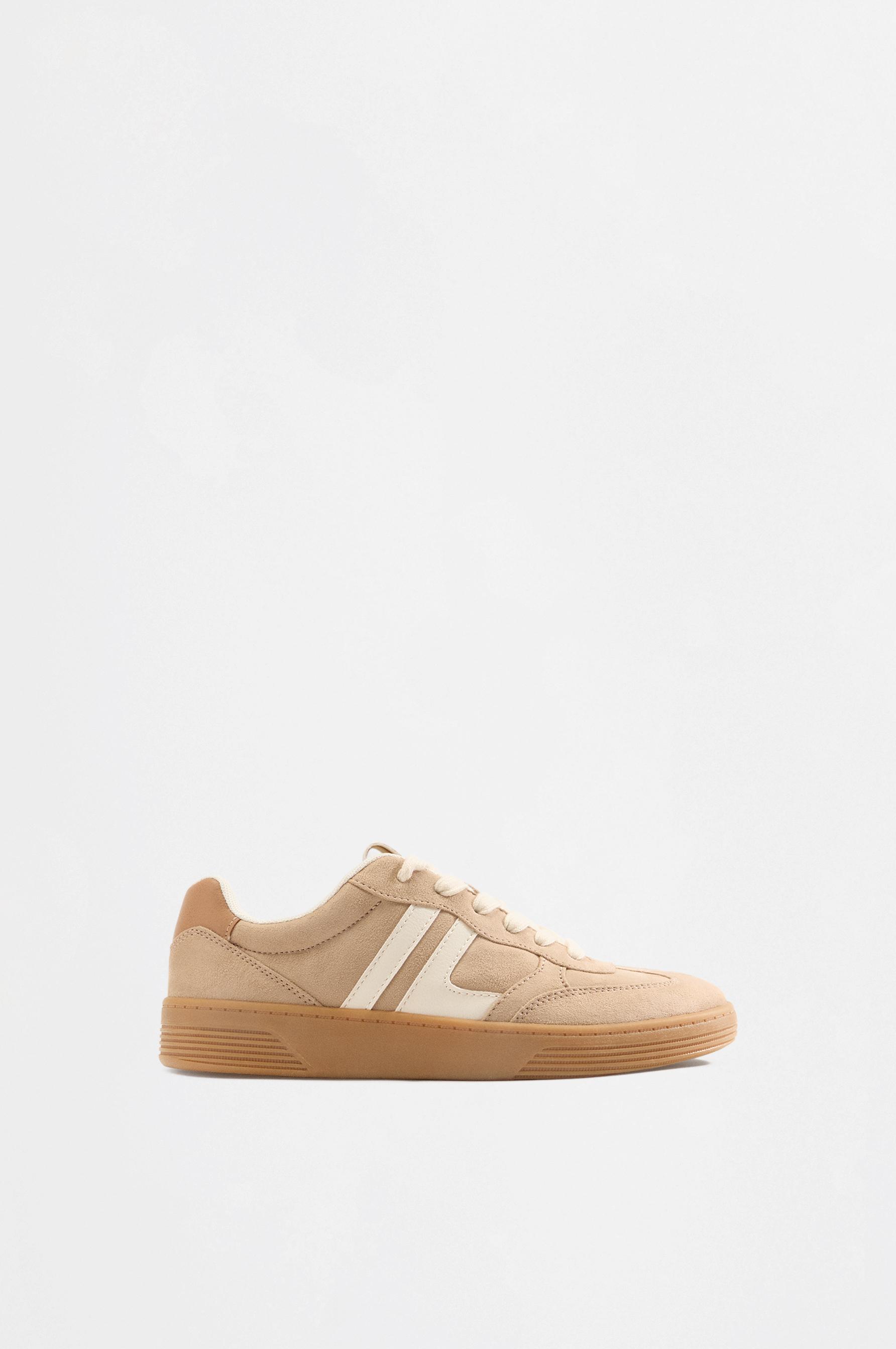 Sneakers with side details — BROWN