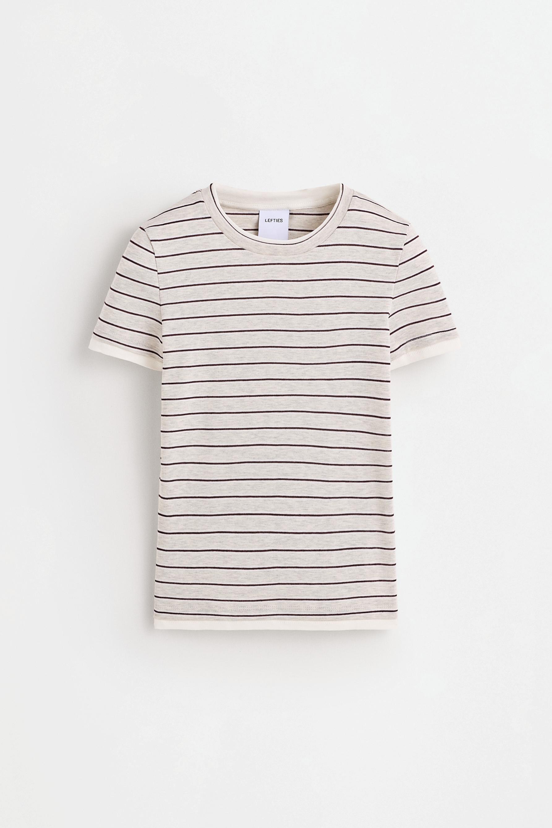 Striped T-shirt — GREY MARL