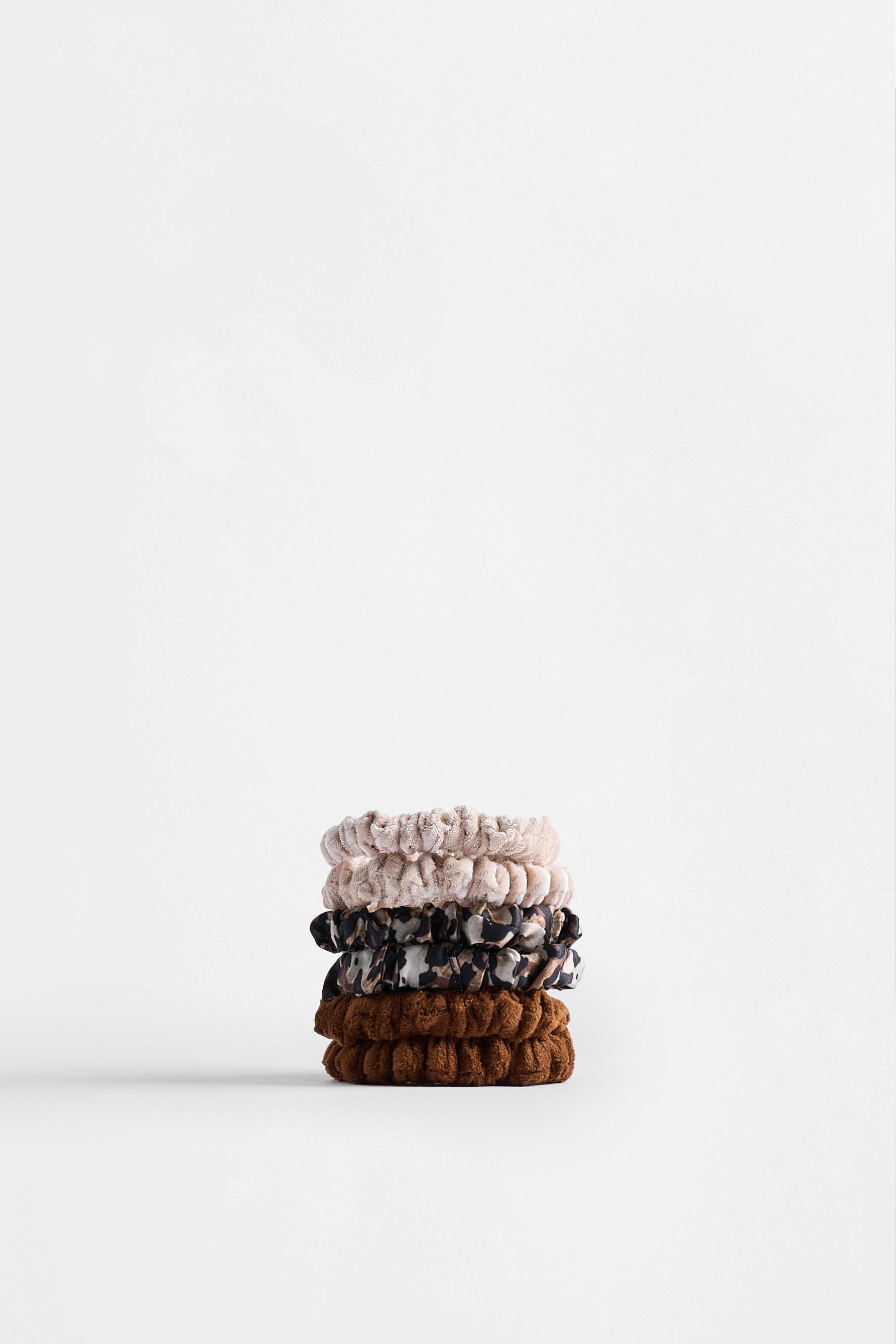 Slim Scrunchies (6-Pack) — BROWN TONES