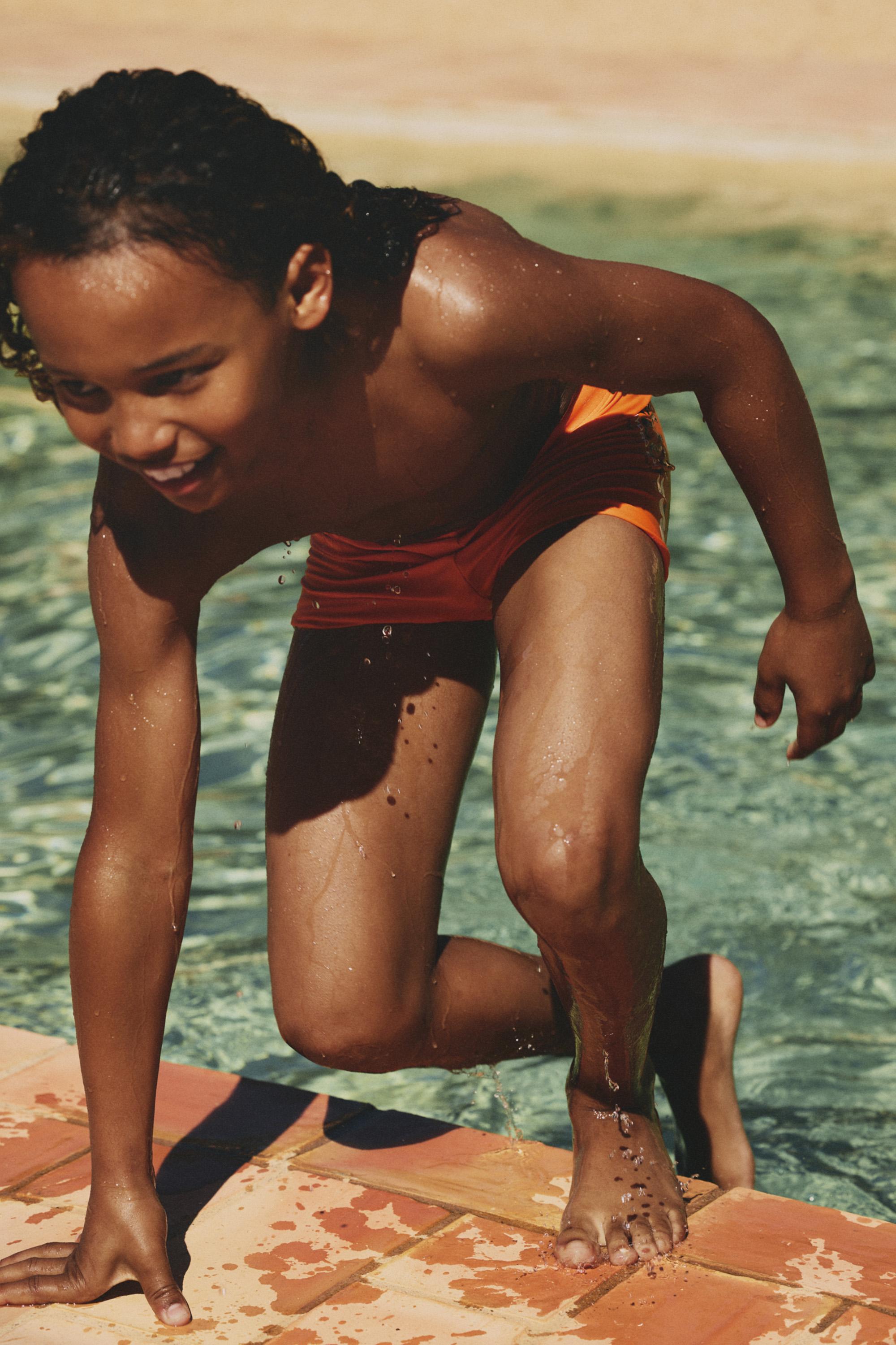 Boxer swimsuit — ORANGE