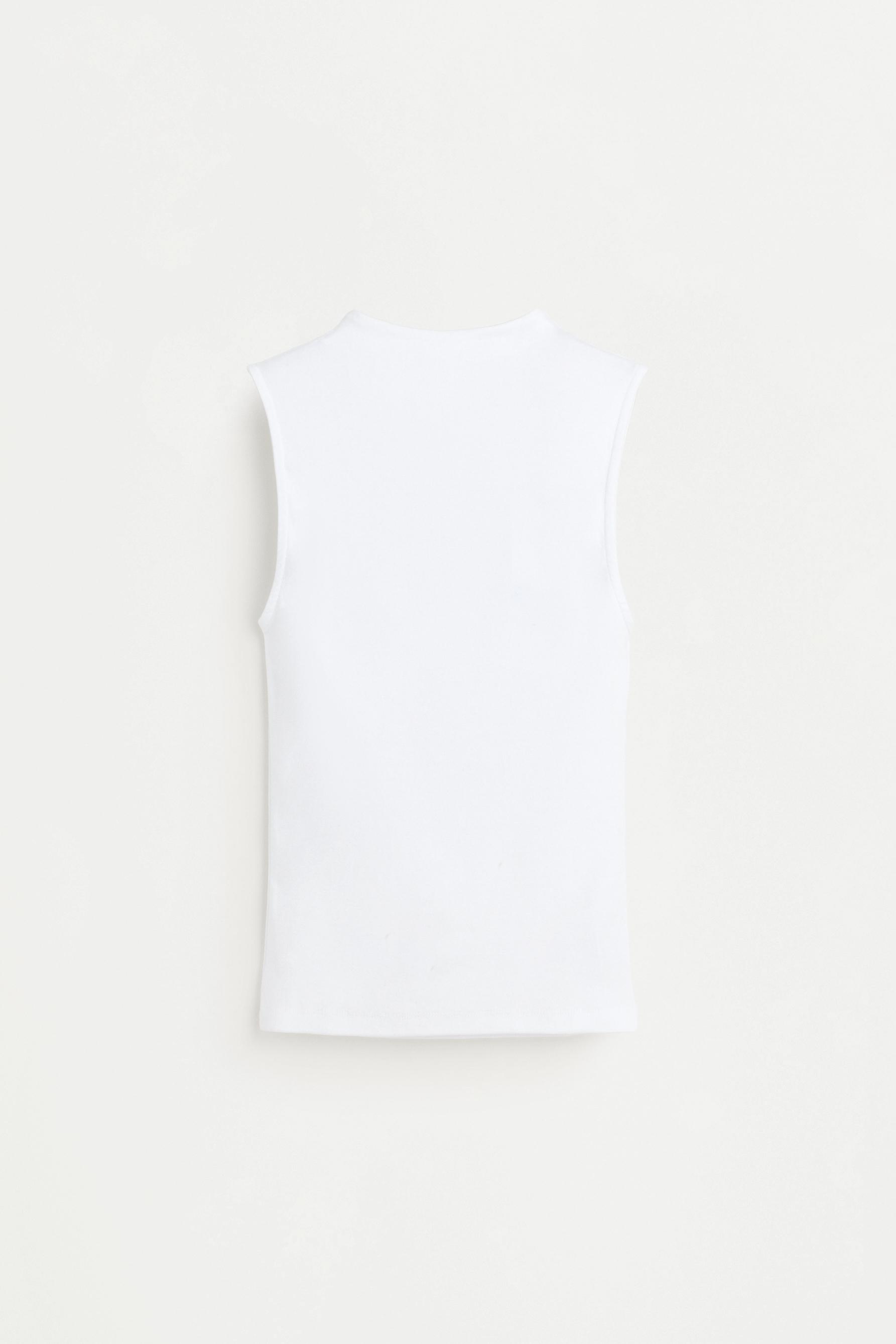 Mock neck top — WHITE