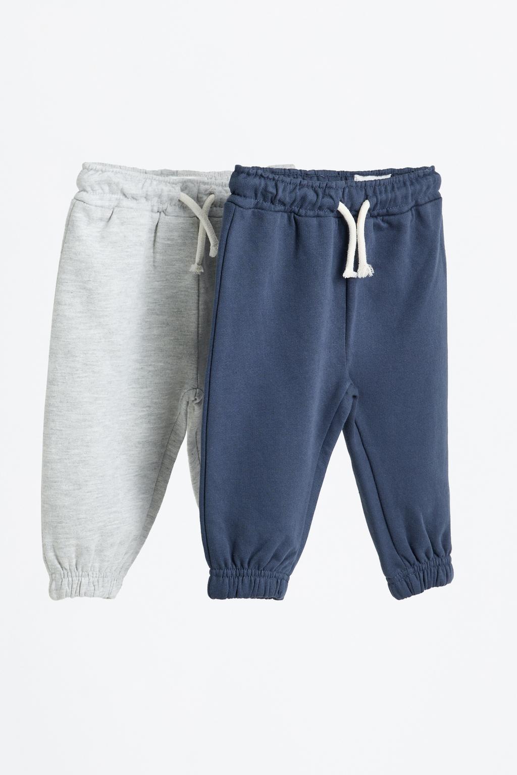Conjunto de 2 calças de felpa lisas