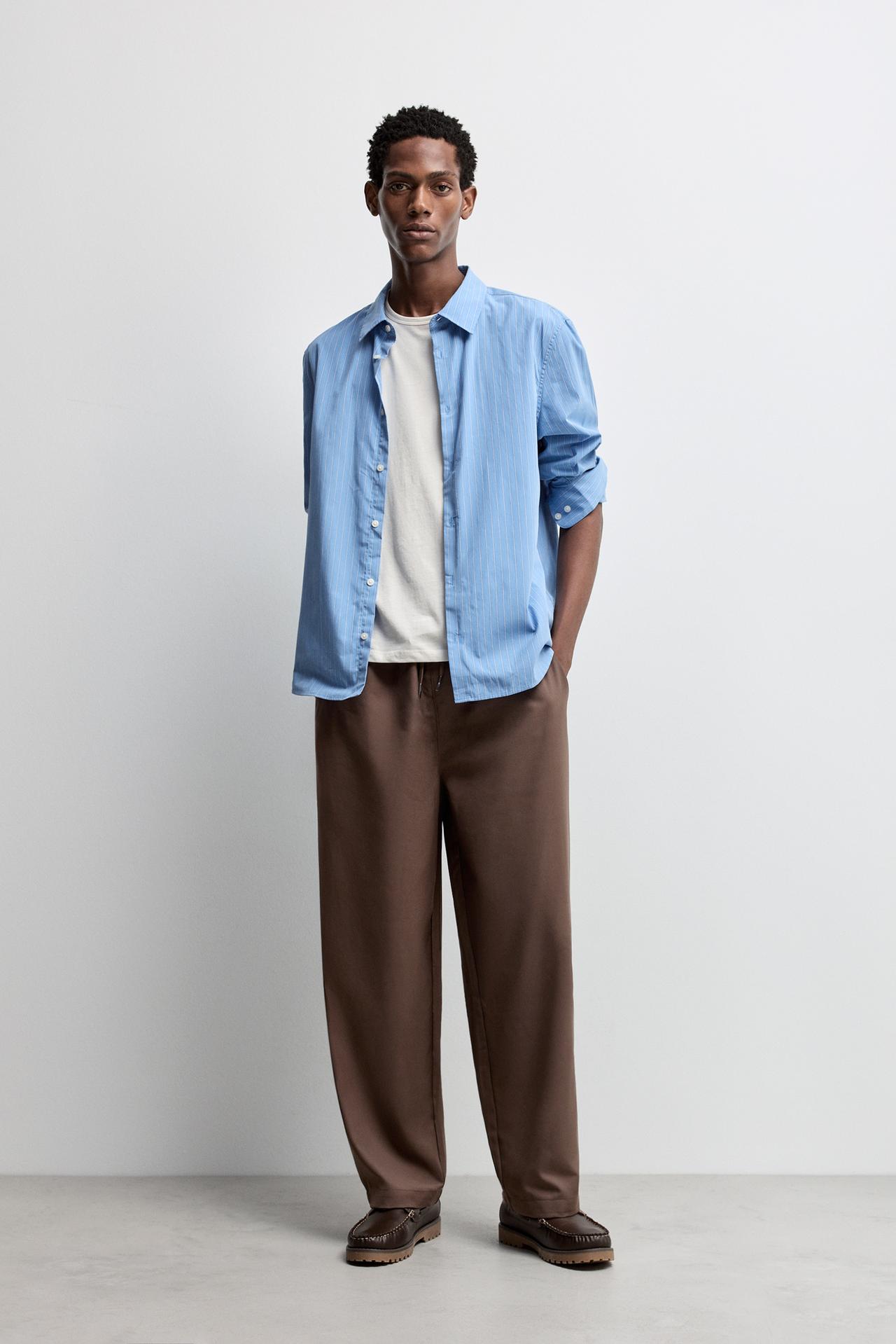 Baggy tailored joggers — BROWN
