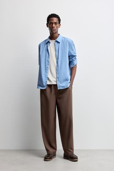 Baggy tailored joggers — BROWN 1