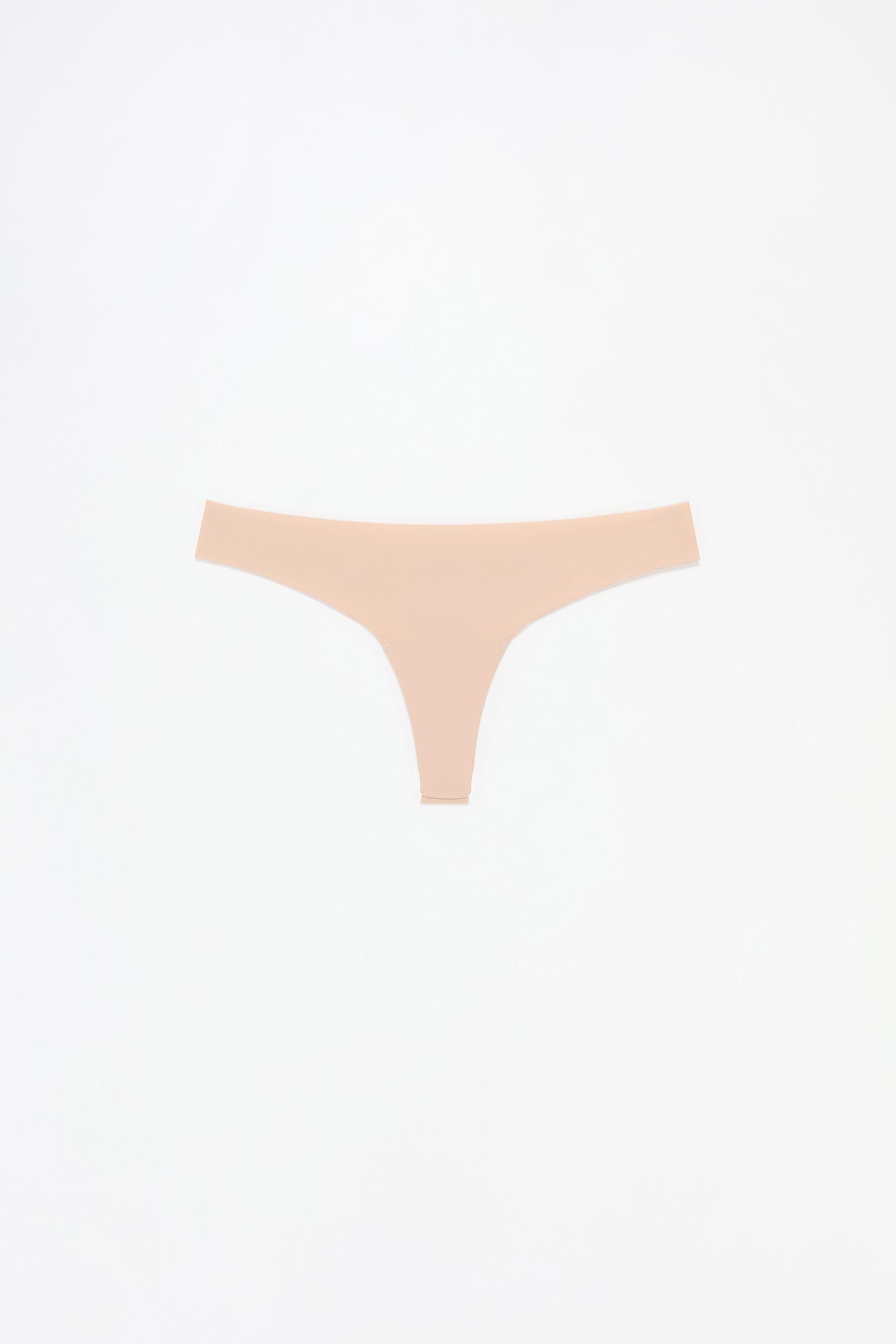 3-Pack of microfibre thongs — BEIGE
