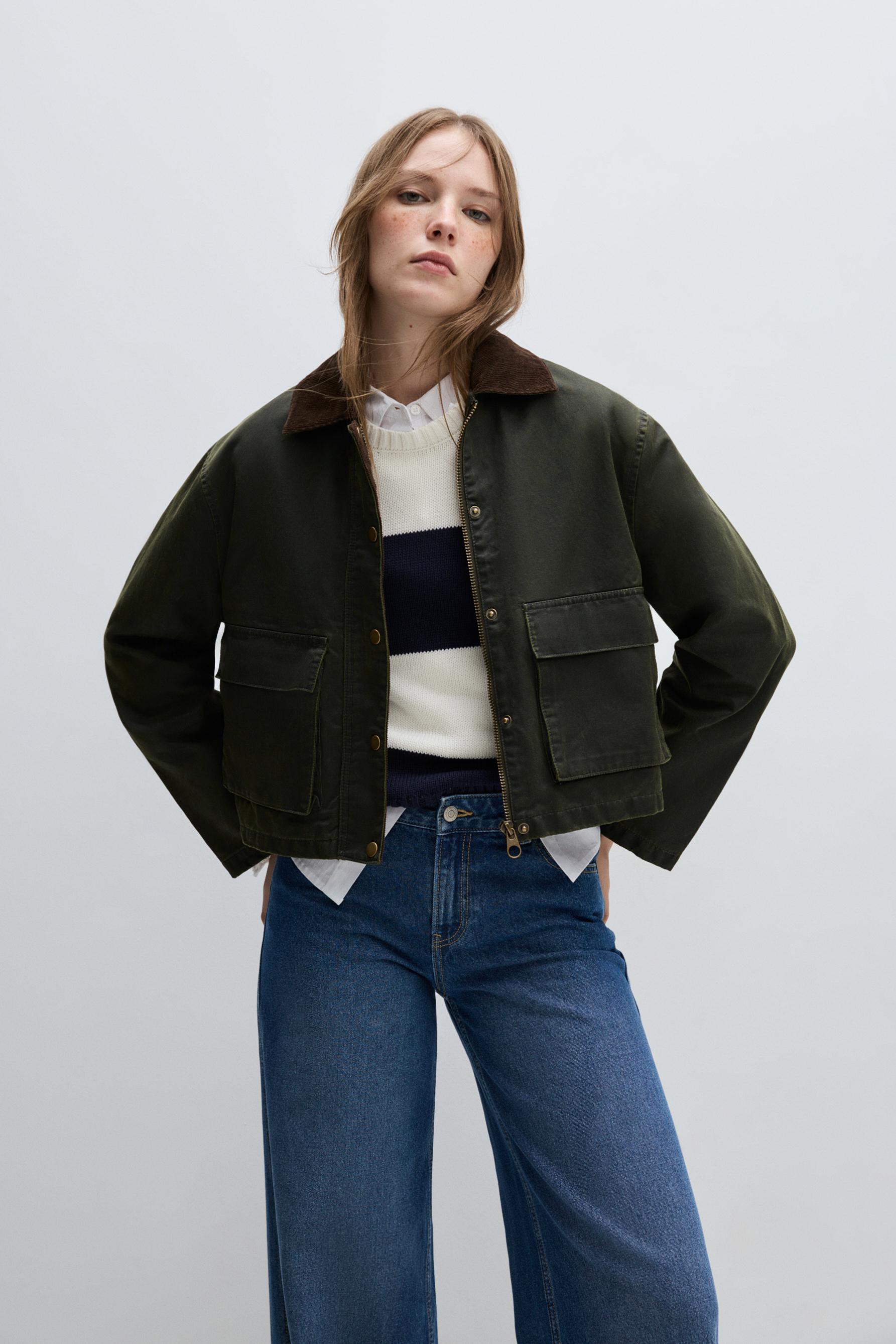 Cazadora efecto encerada