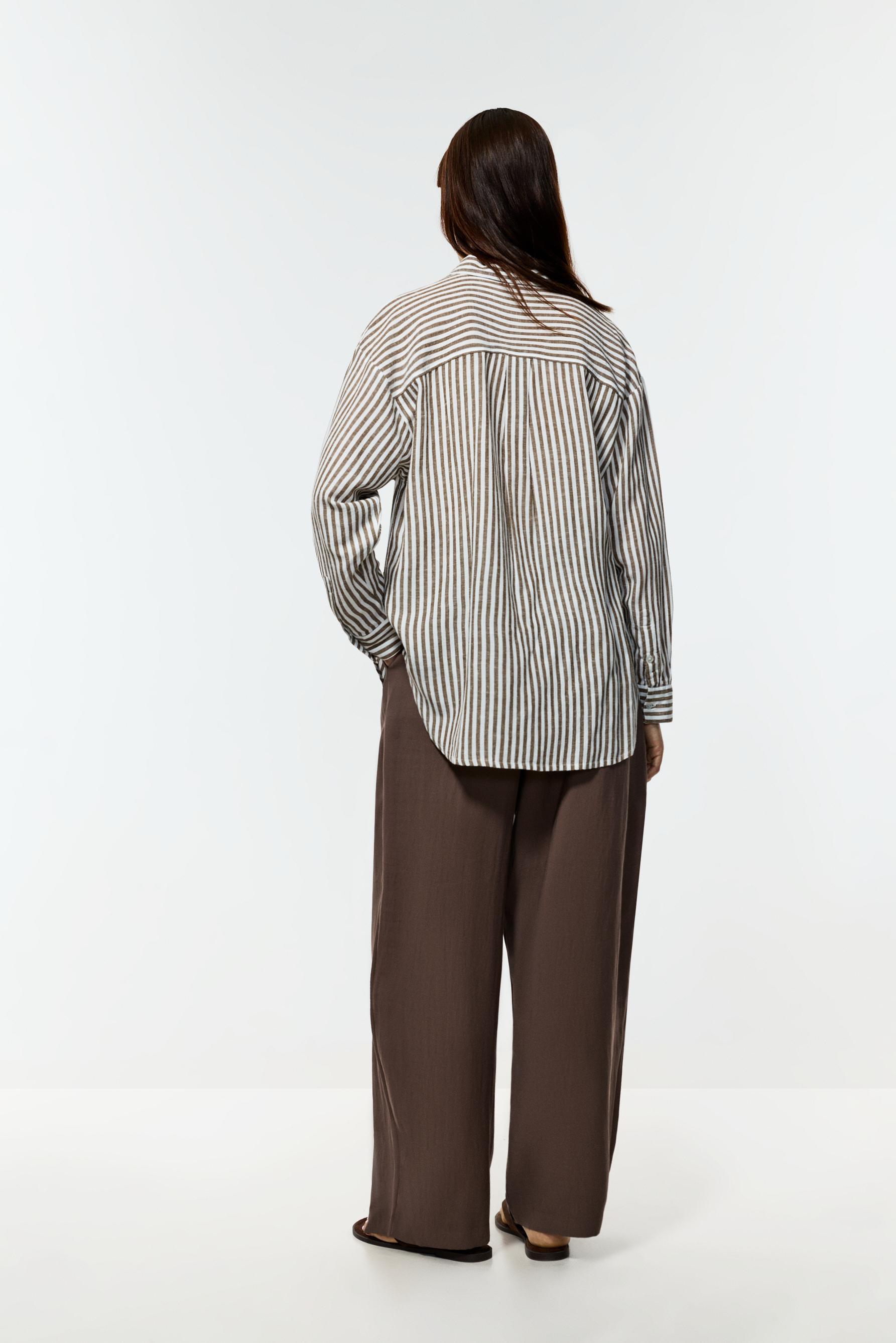Oversize rustic shirt — BROWN