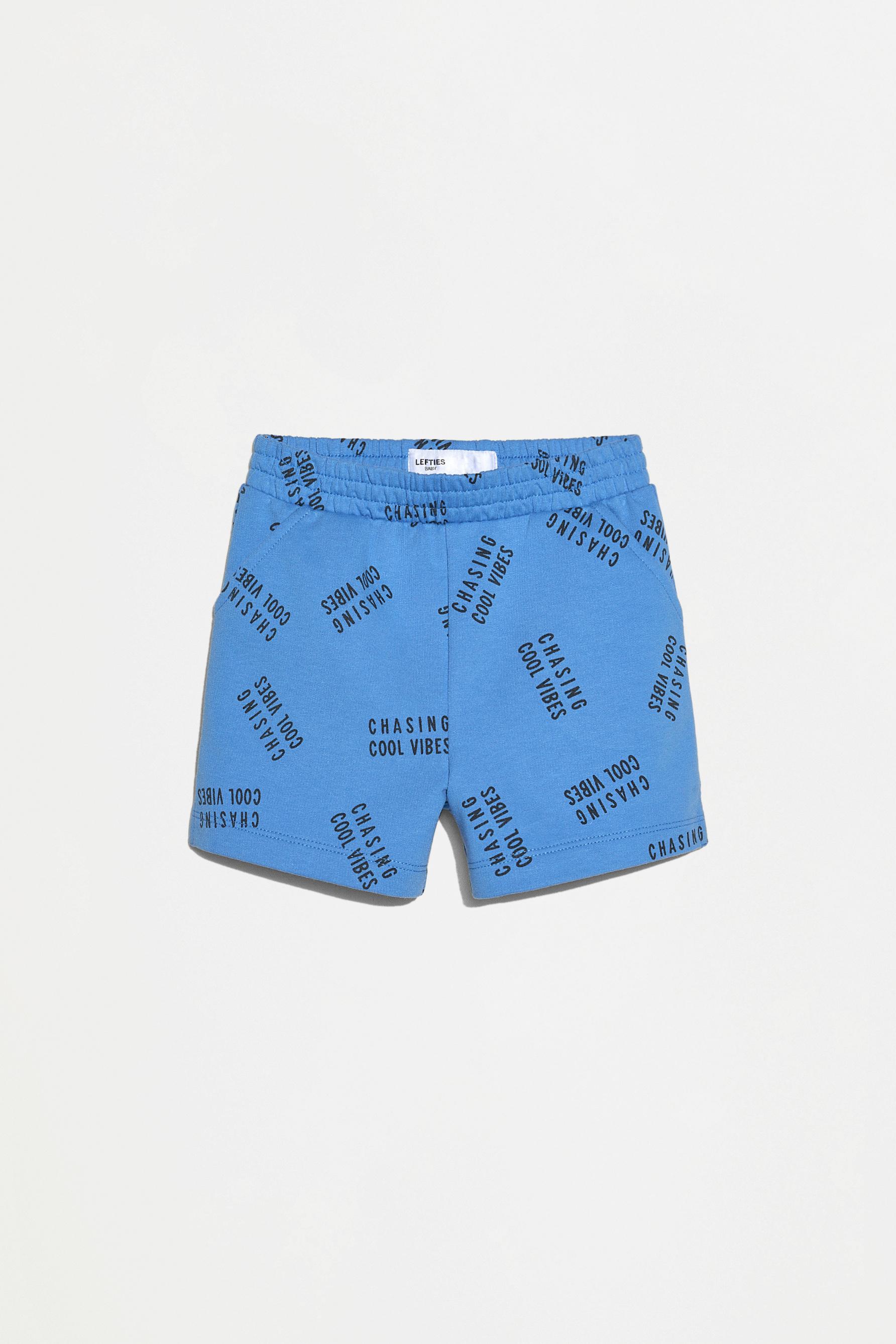 Printed T-shirt and Bermuda co-ord — DEEP BLUE