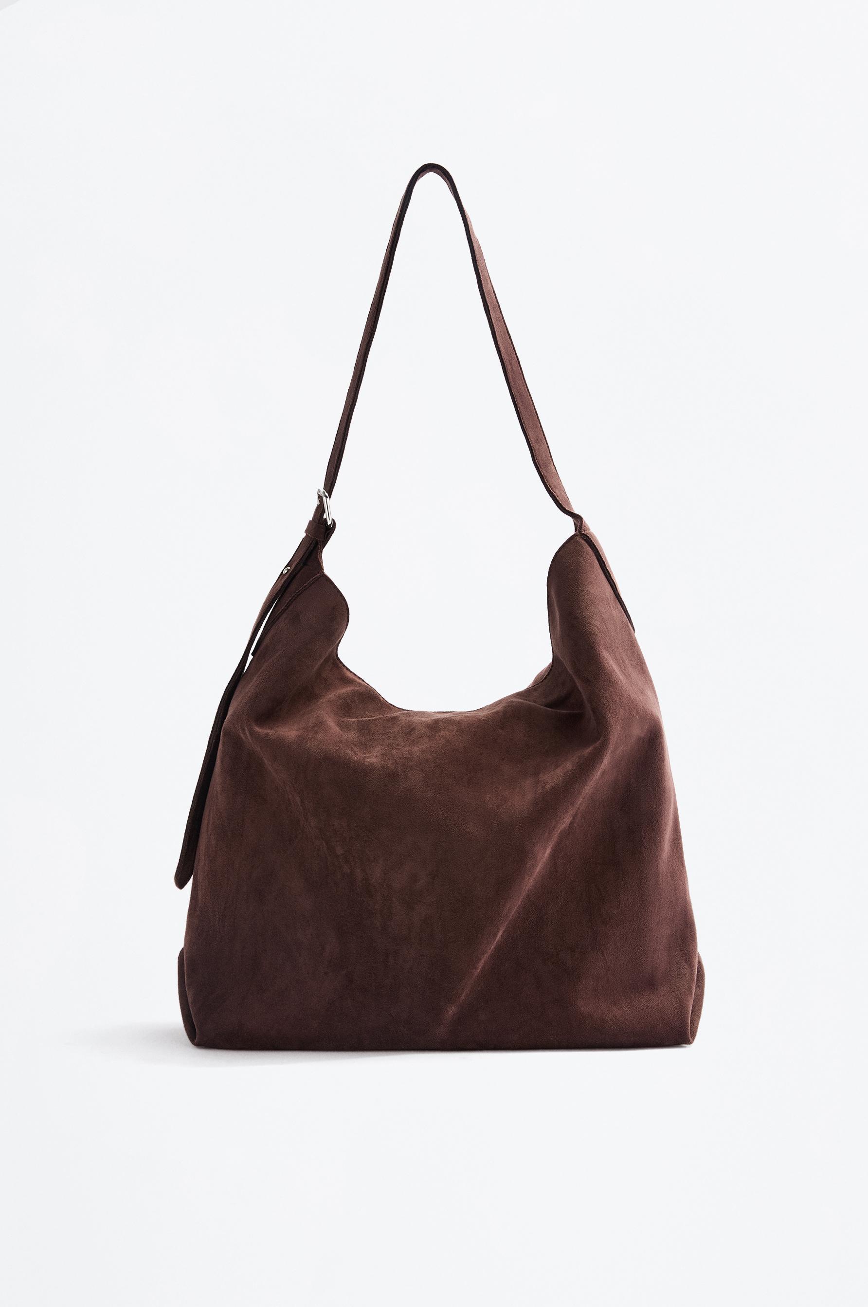 Bolso saca efecto suede hebilla