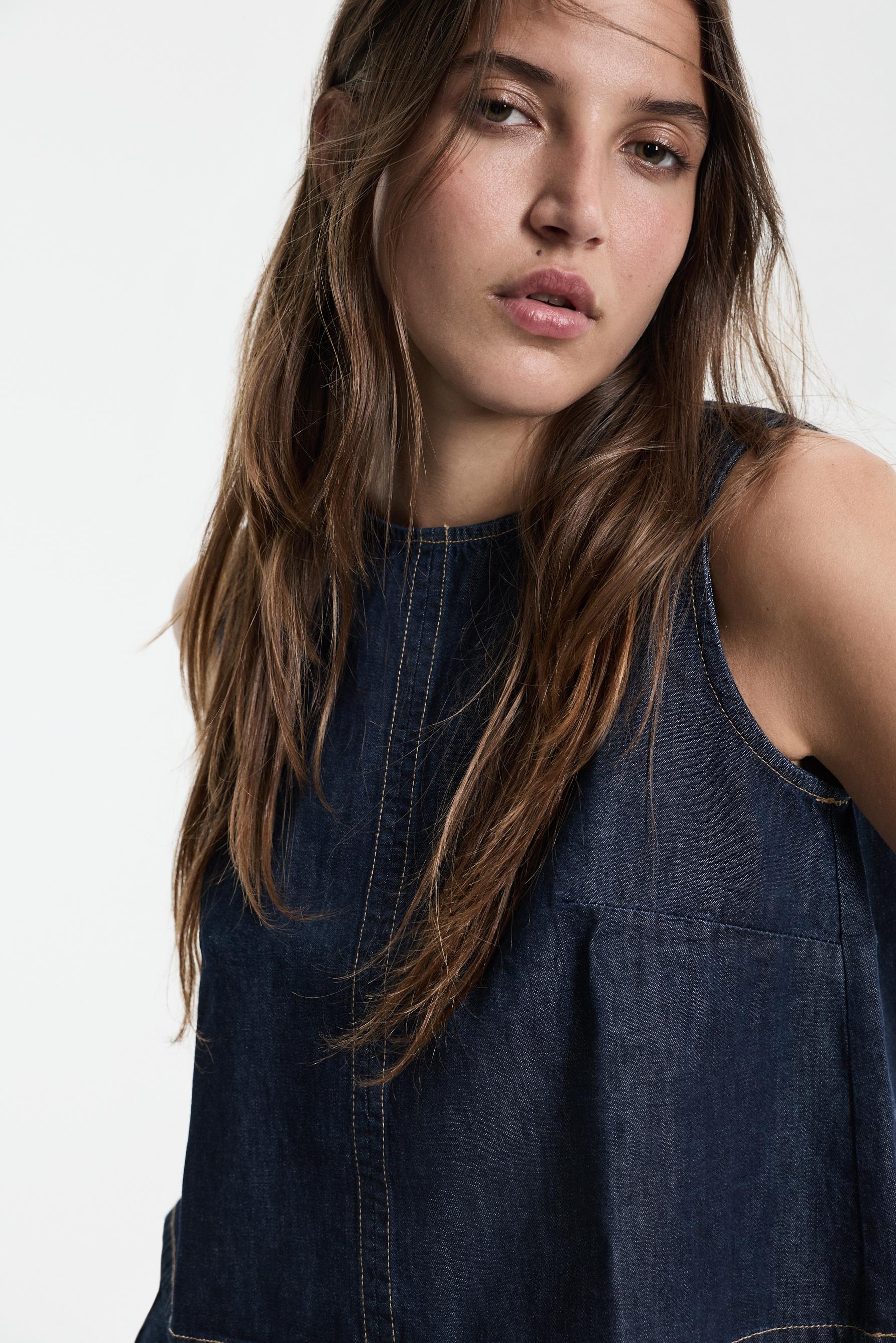 Denim top — NAVY
