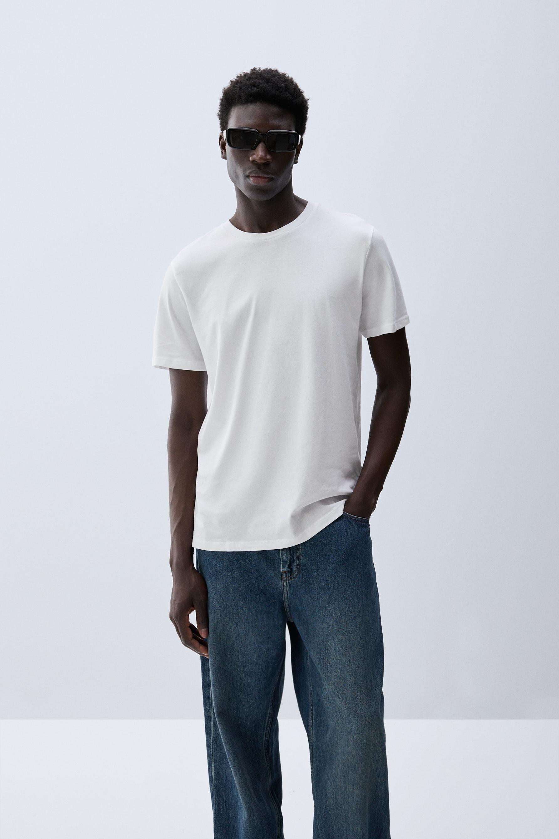 4-pack of basic T-shirts — GREY MARL