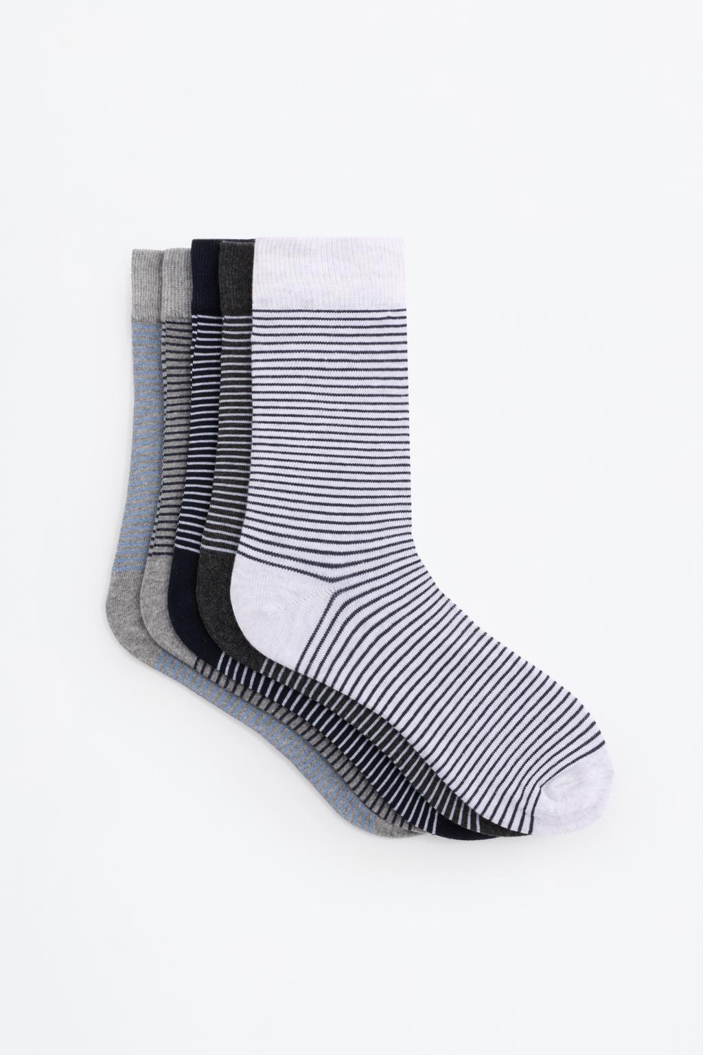 Pack of 5 striped long socks