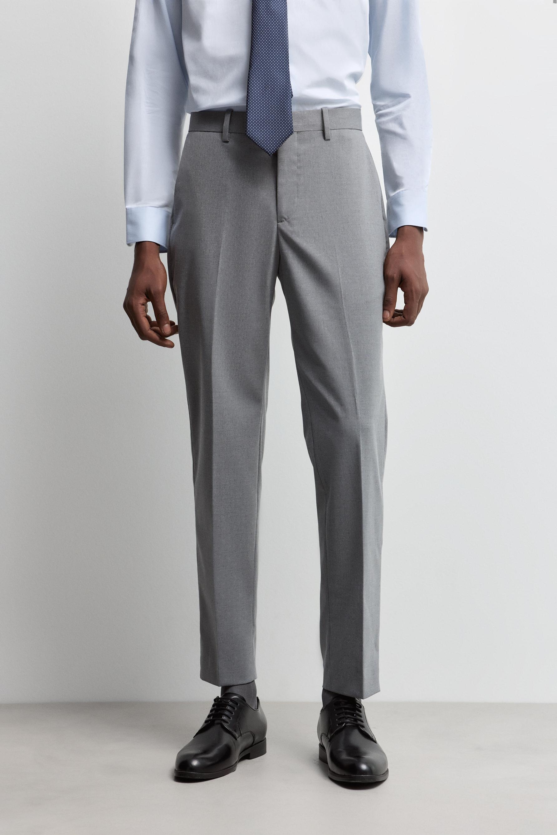 Slim fit suit trousers — GREY