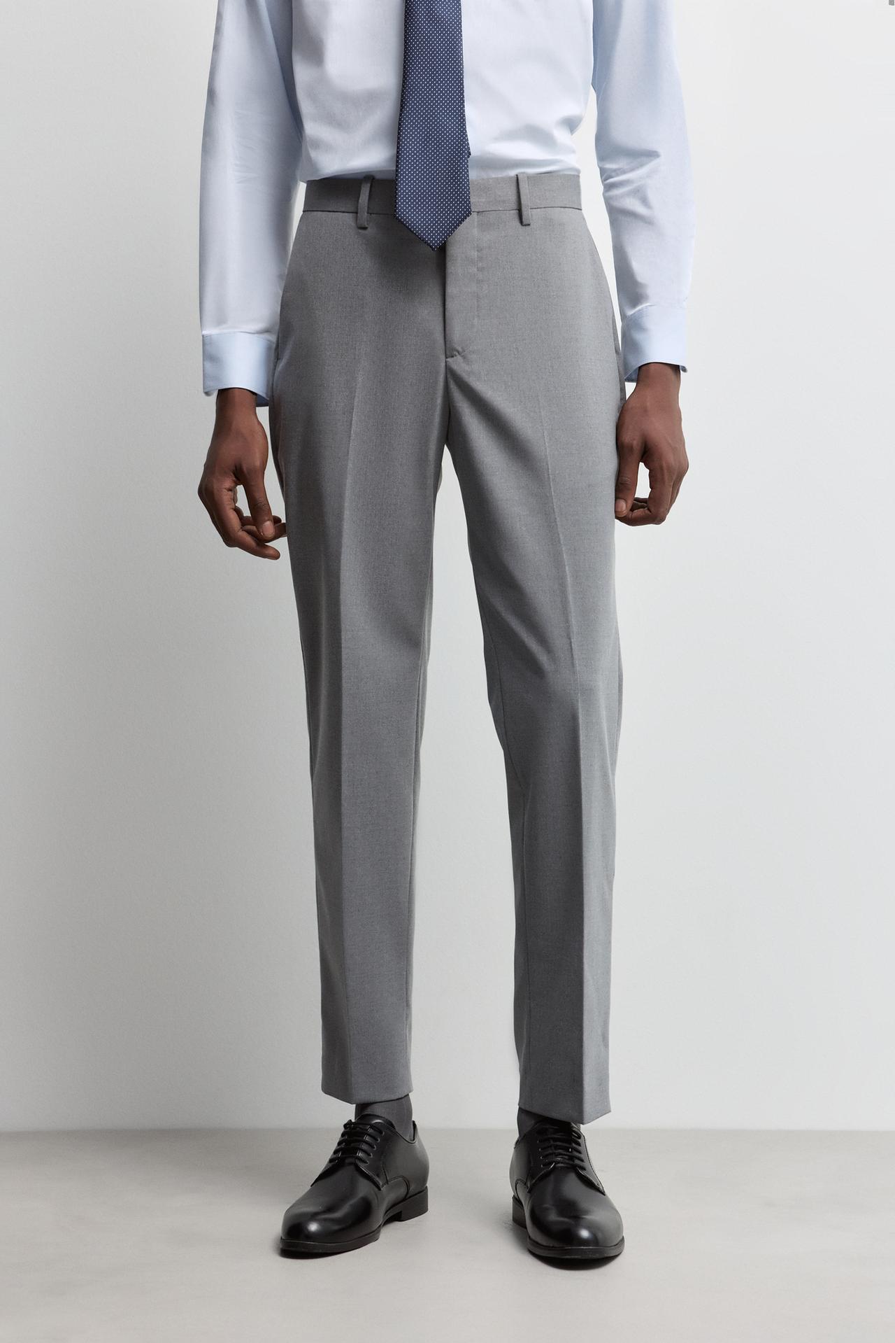 Slim fit suit trousers — GREY