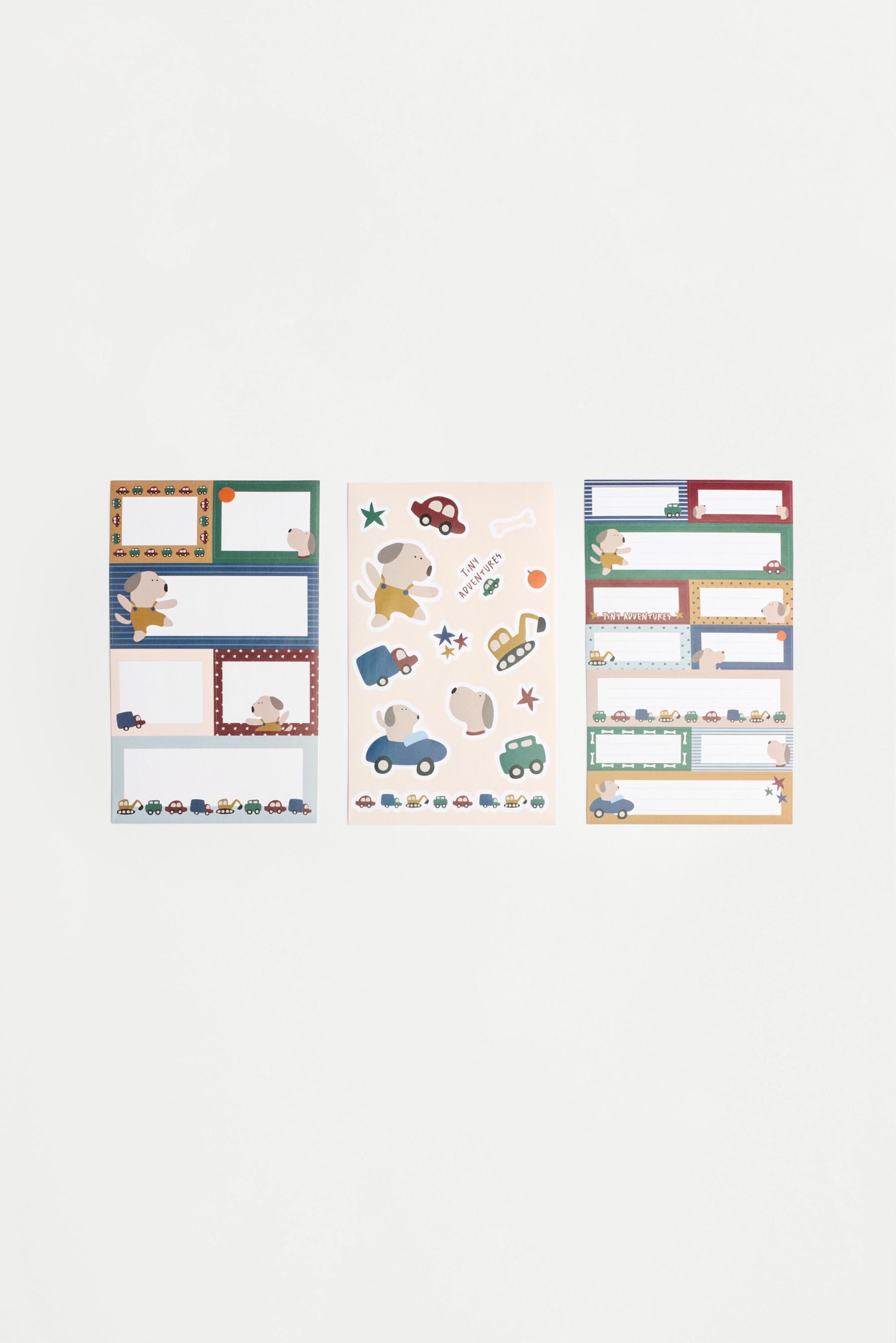 Dog name tag sticker set — VARIOUS