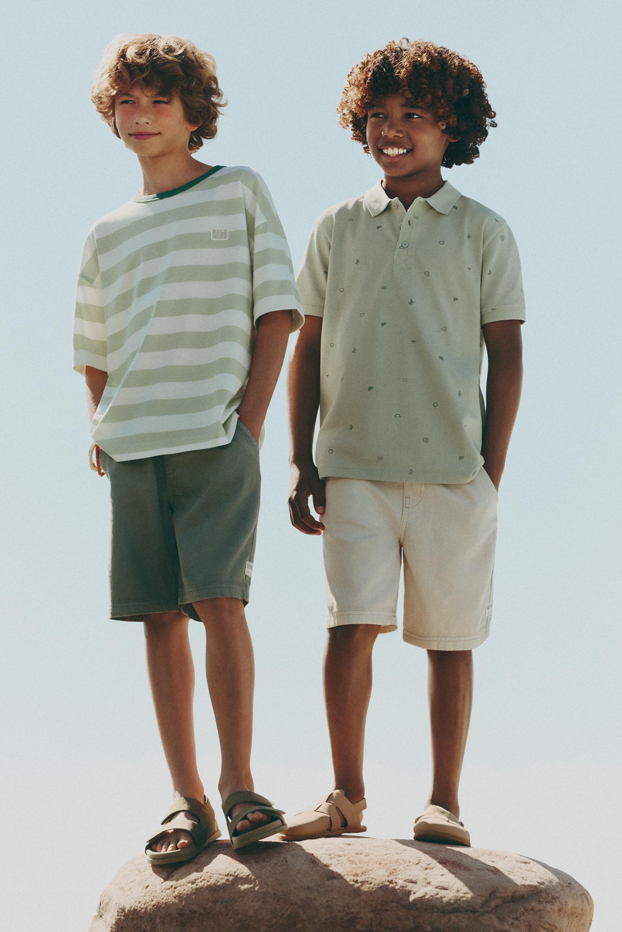 Striped T-shirt — PALE GREEN