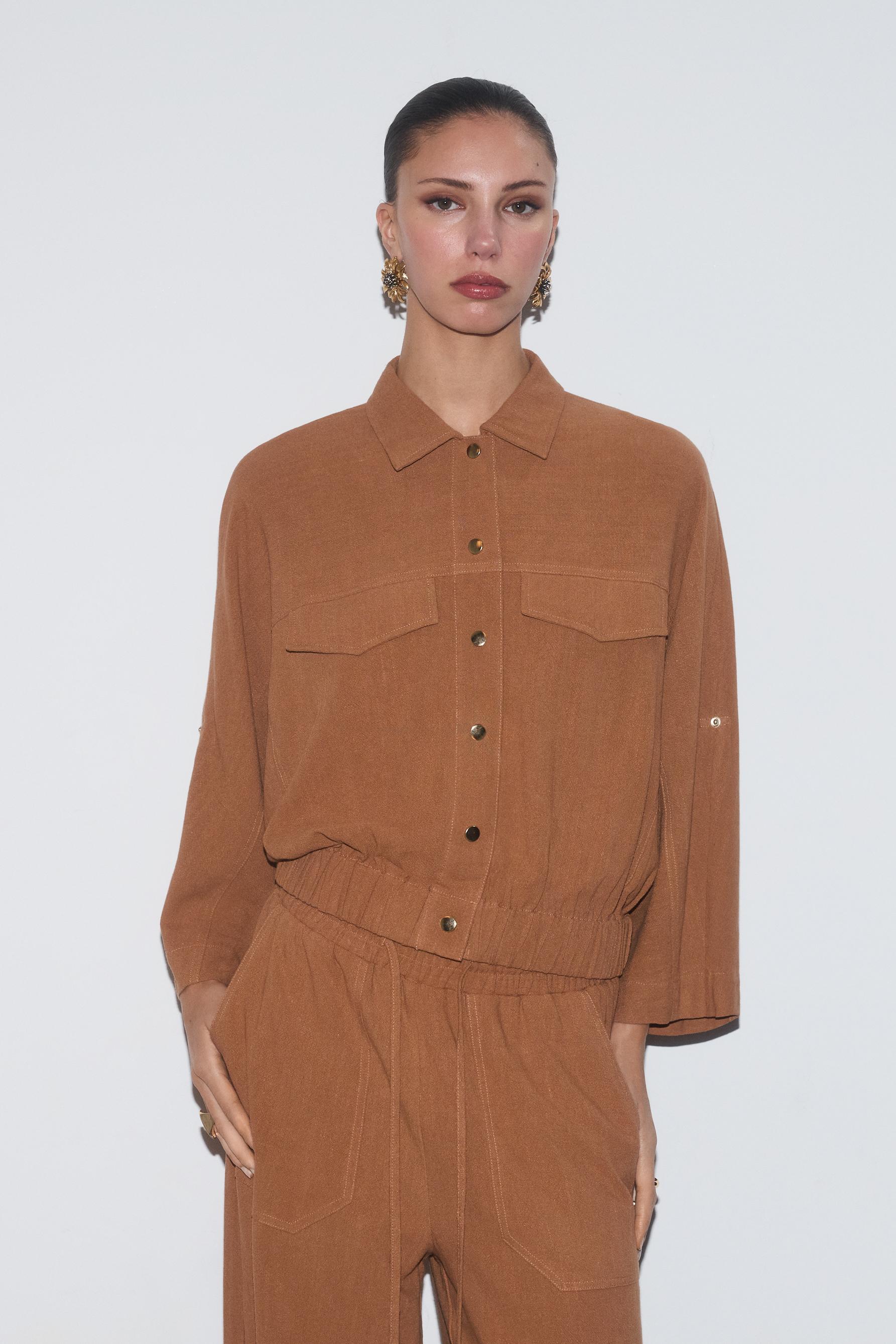 Camisa rústica bajo elástico