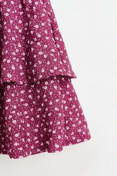 Ruffled crepe skirt — PURPLE 4