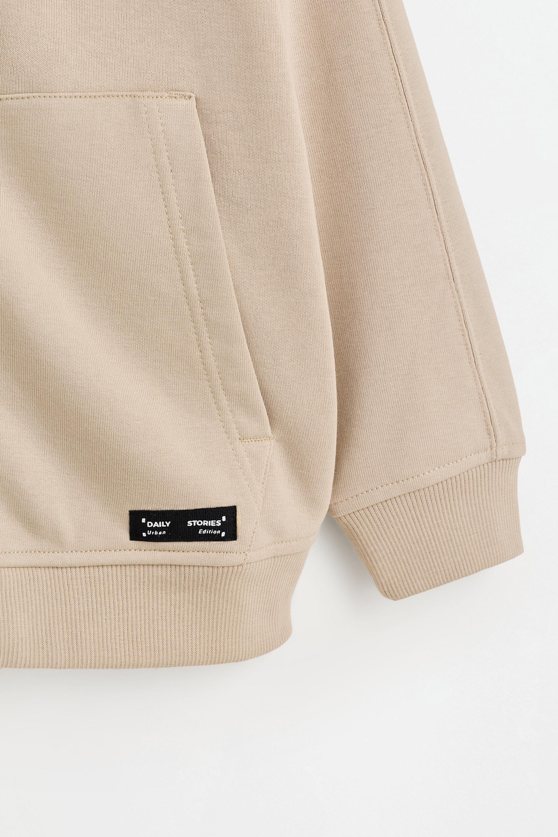 Zip-up sweatshirt — SAND