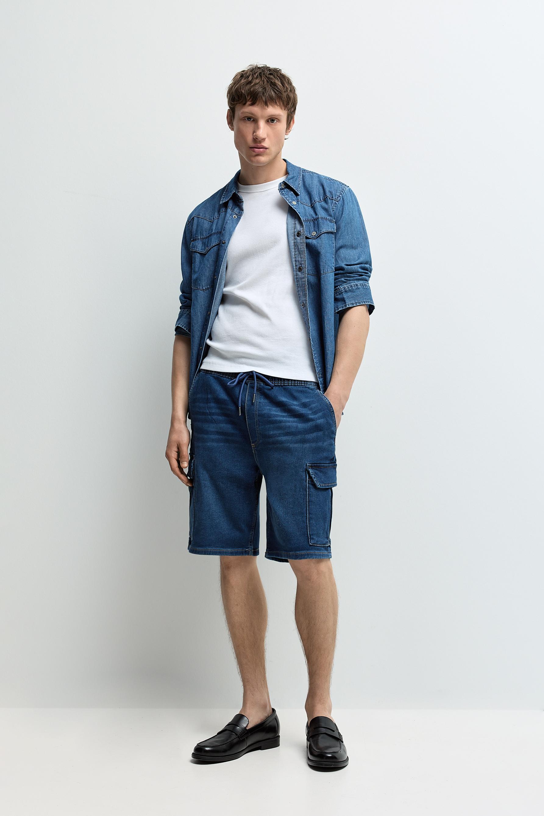 Bermuda denim jogger cargo