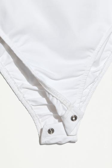 Short sleeve polyamide bodysuit — OFF WHITE 8